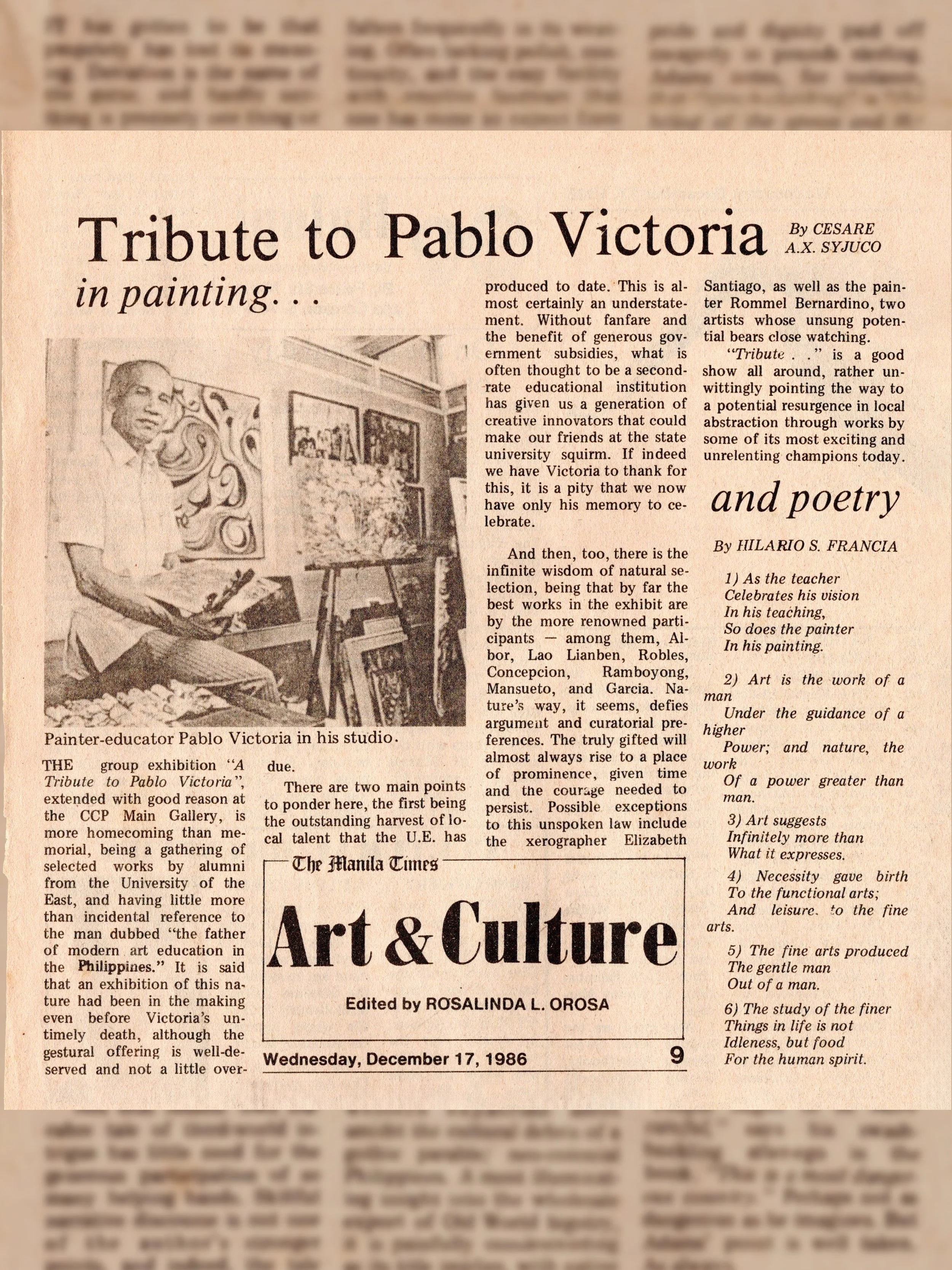 Tribute to Pablo Victoria