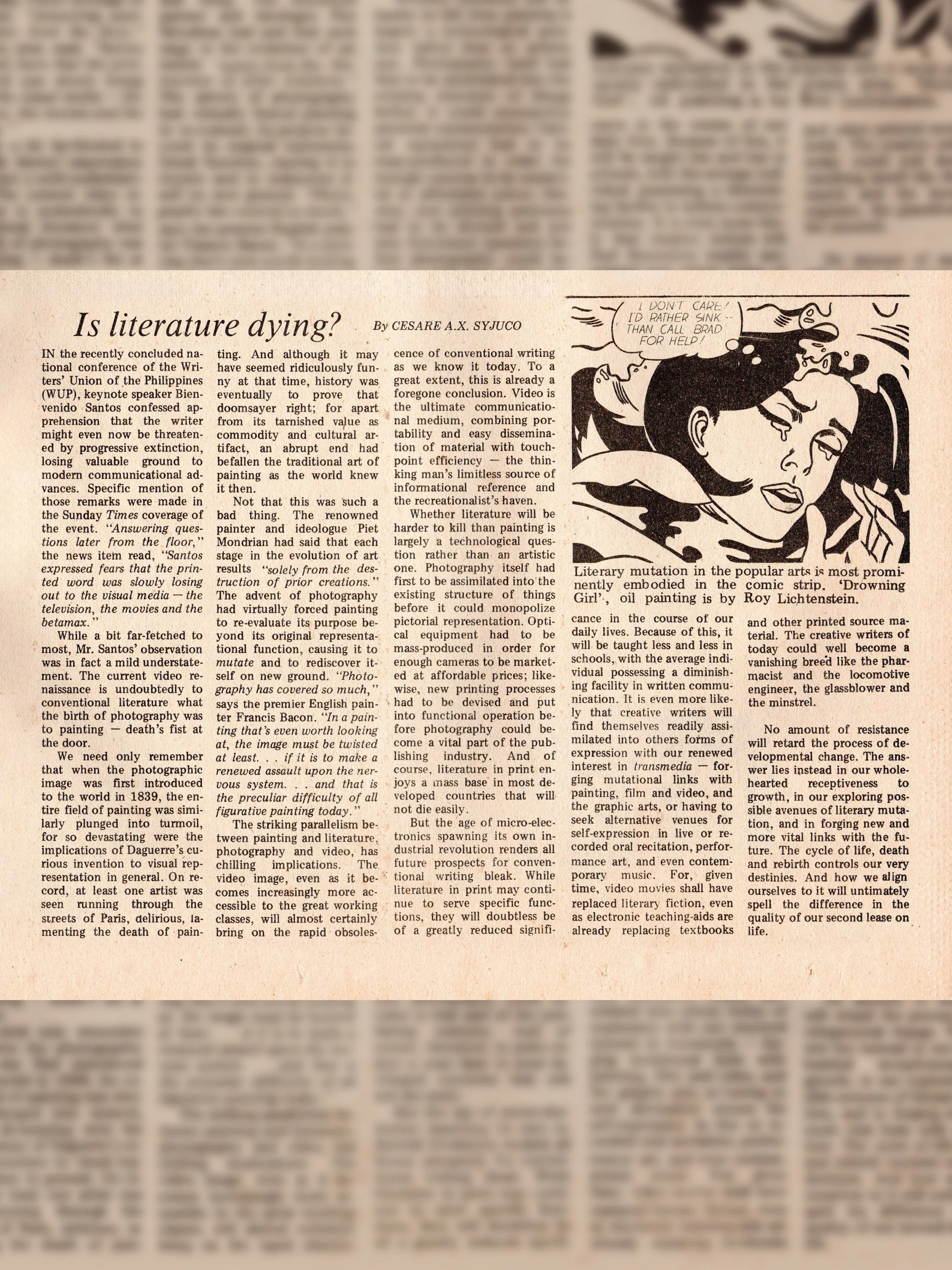 Is Literature Dying?