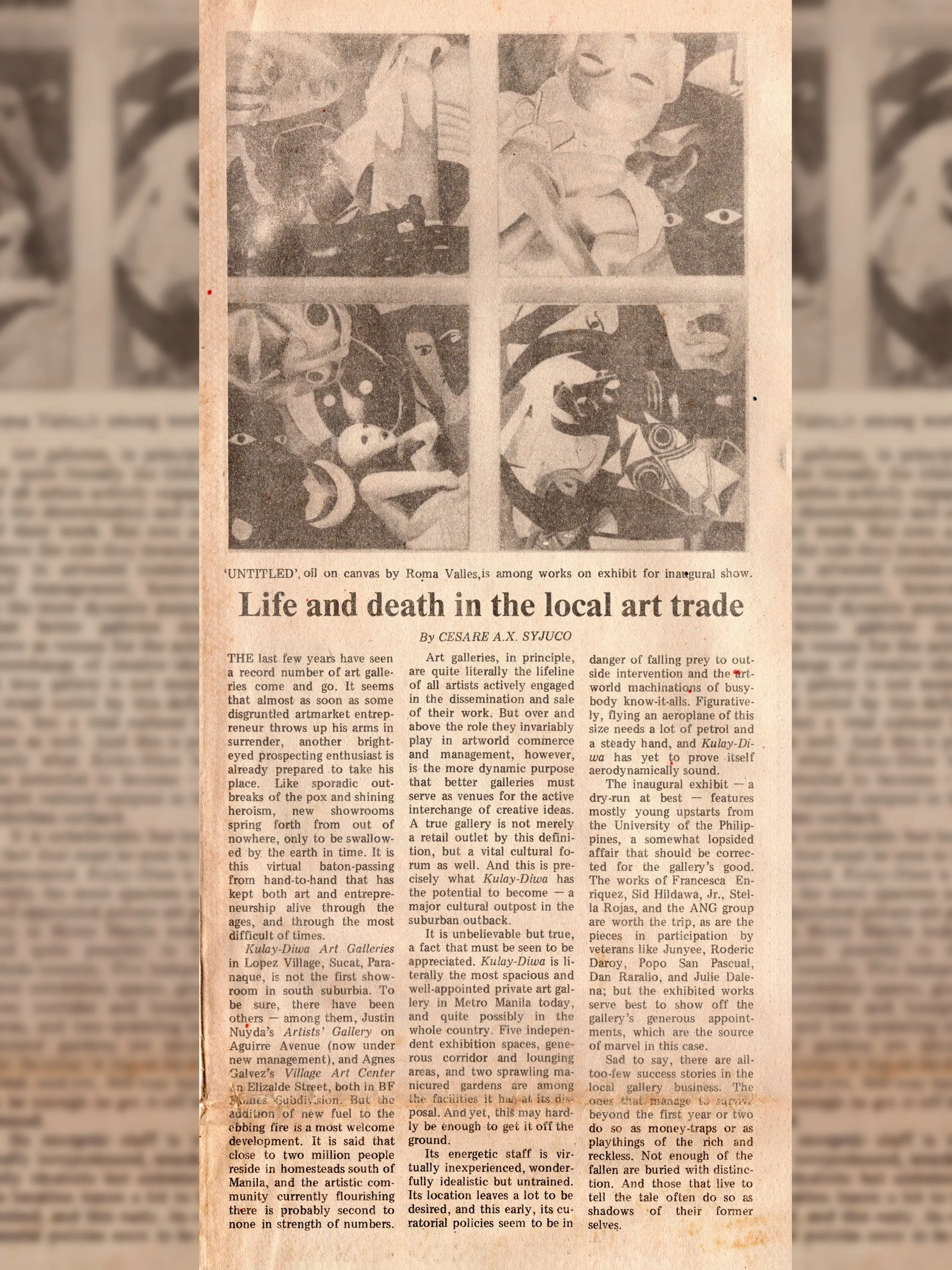 Life and Death in The Local Art Trade