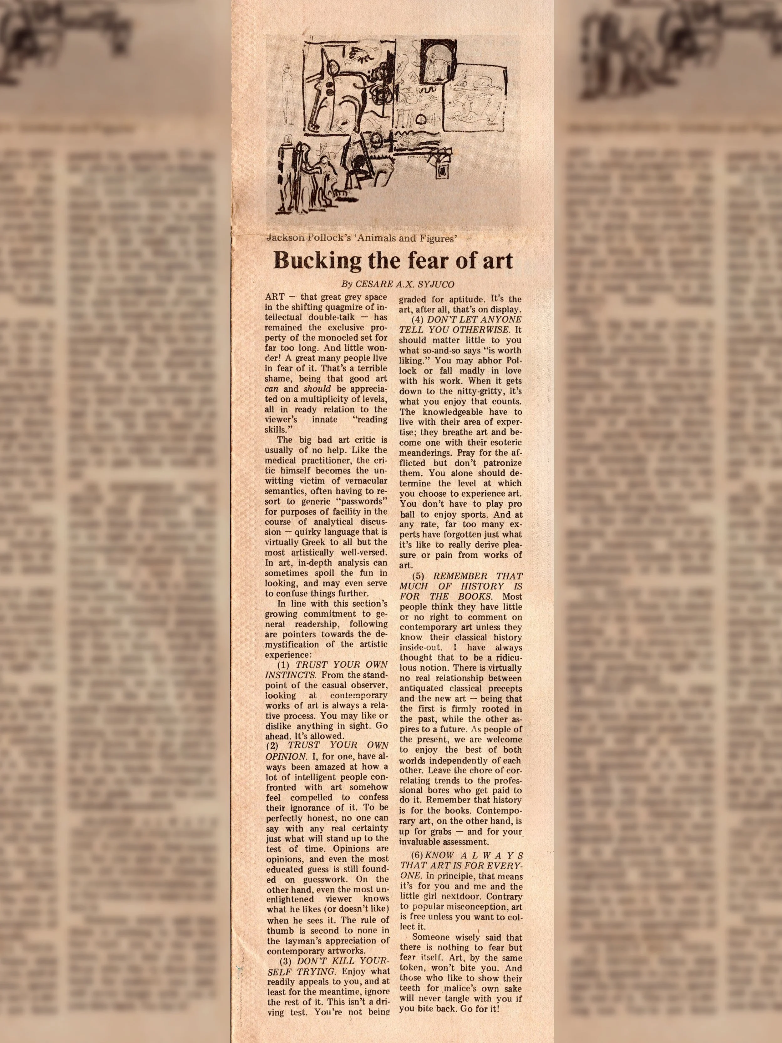 Bucking The Fear of Art