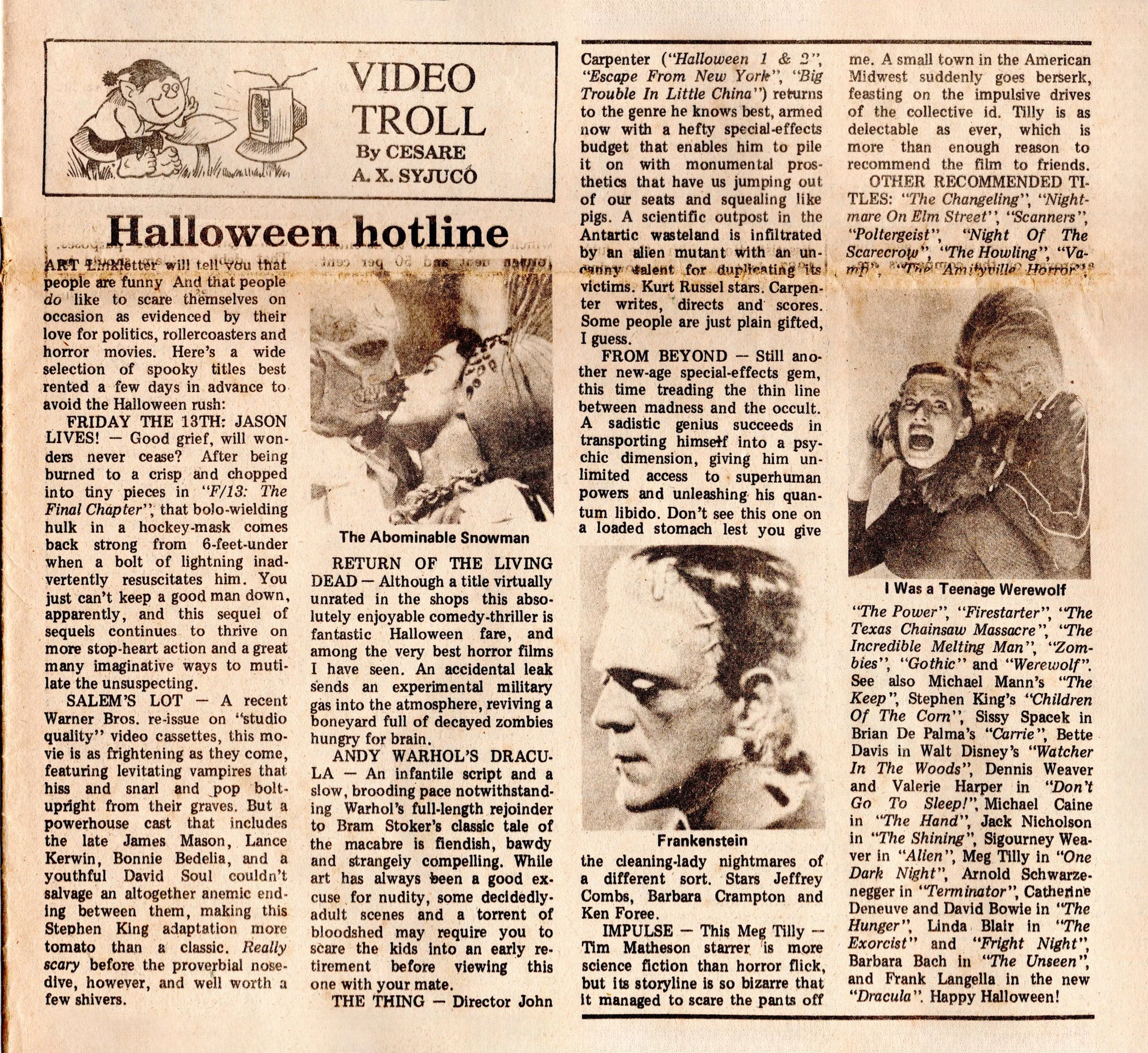 Halloween Hotline