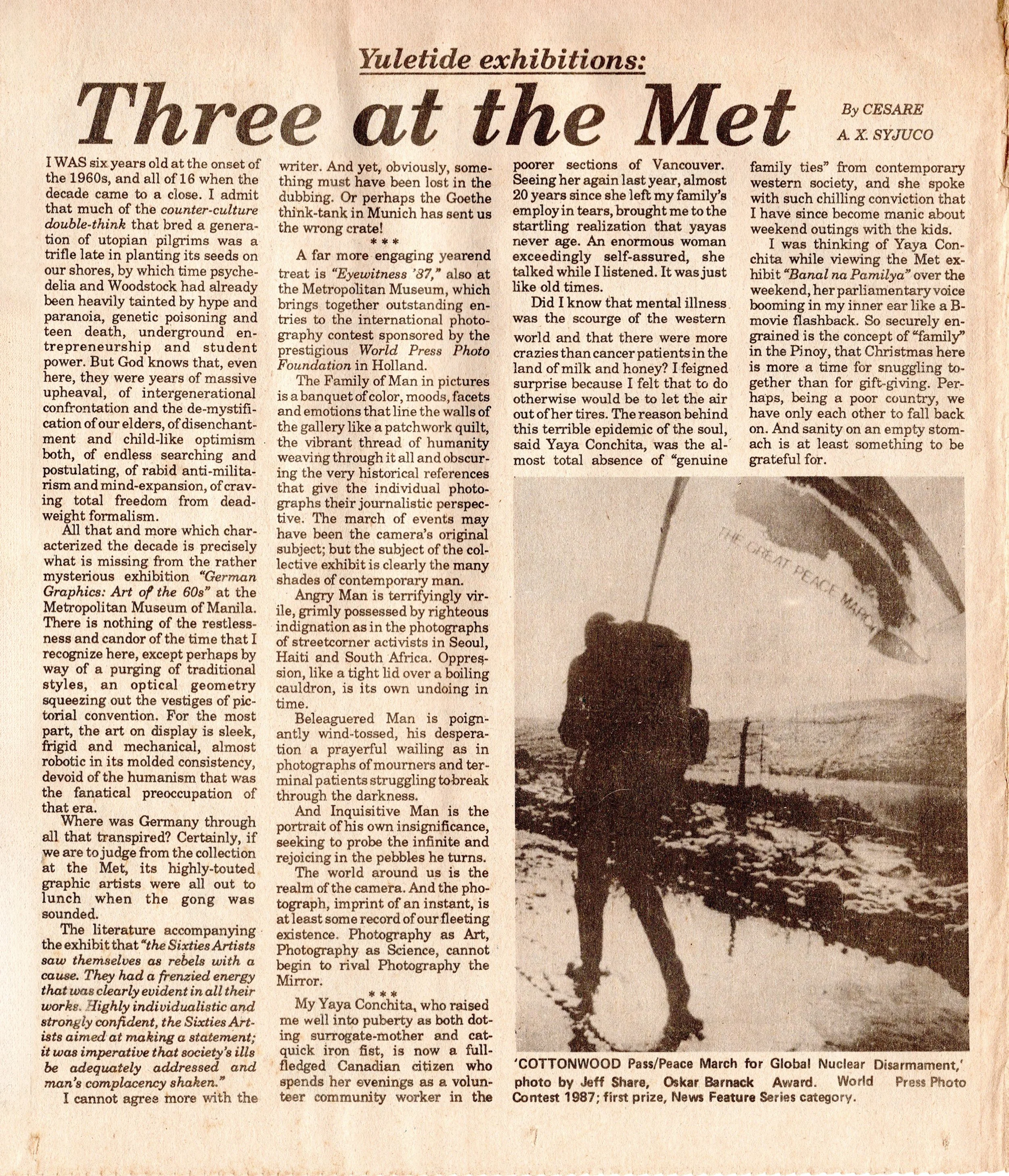 Yuletide exhibitions: Three At The Met