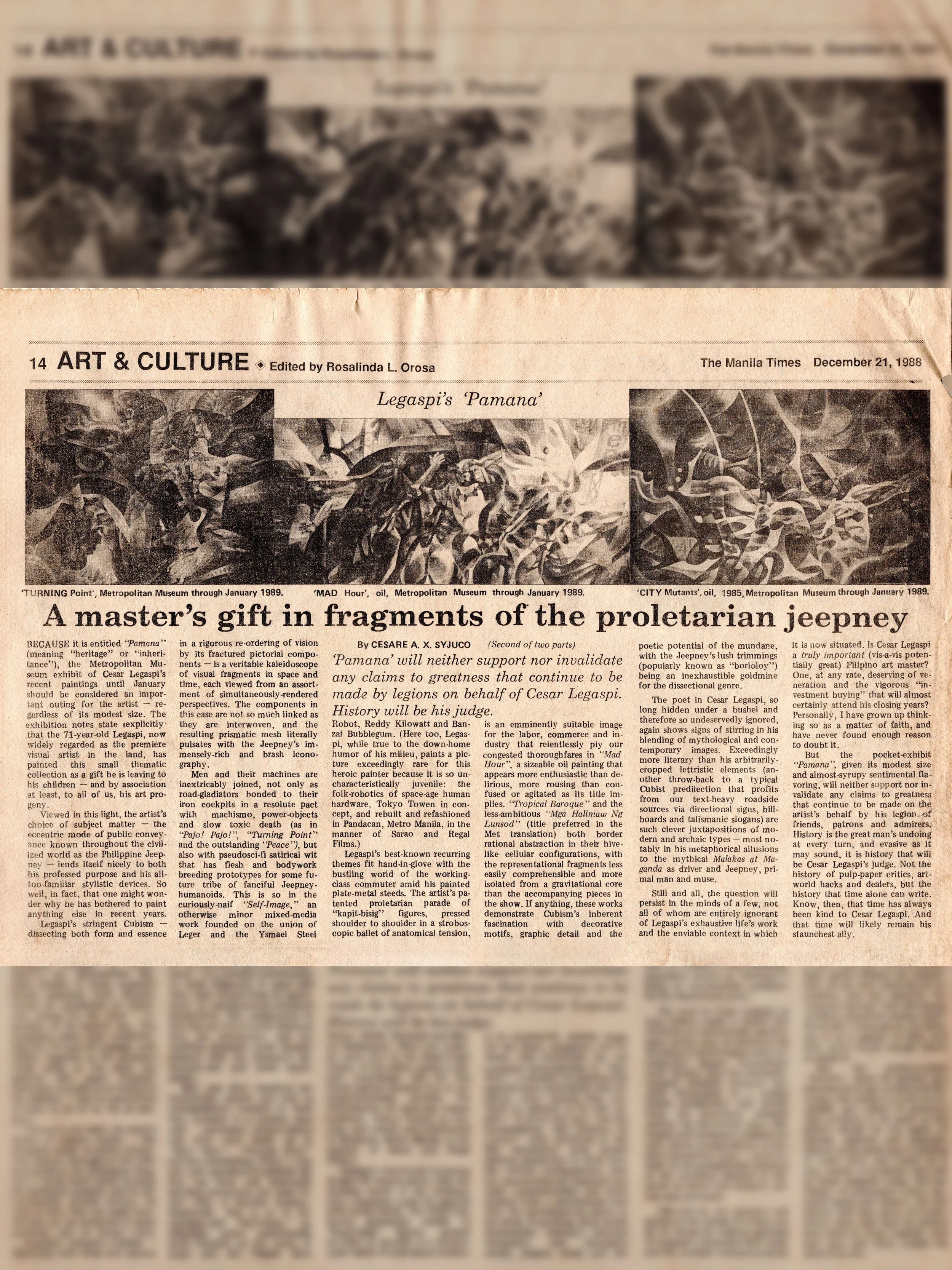 A Master’s Gift in Fragments of The Proletarian Jeepney