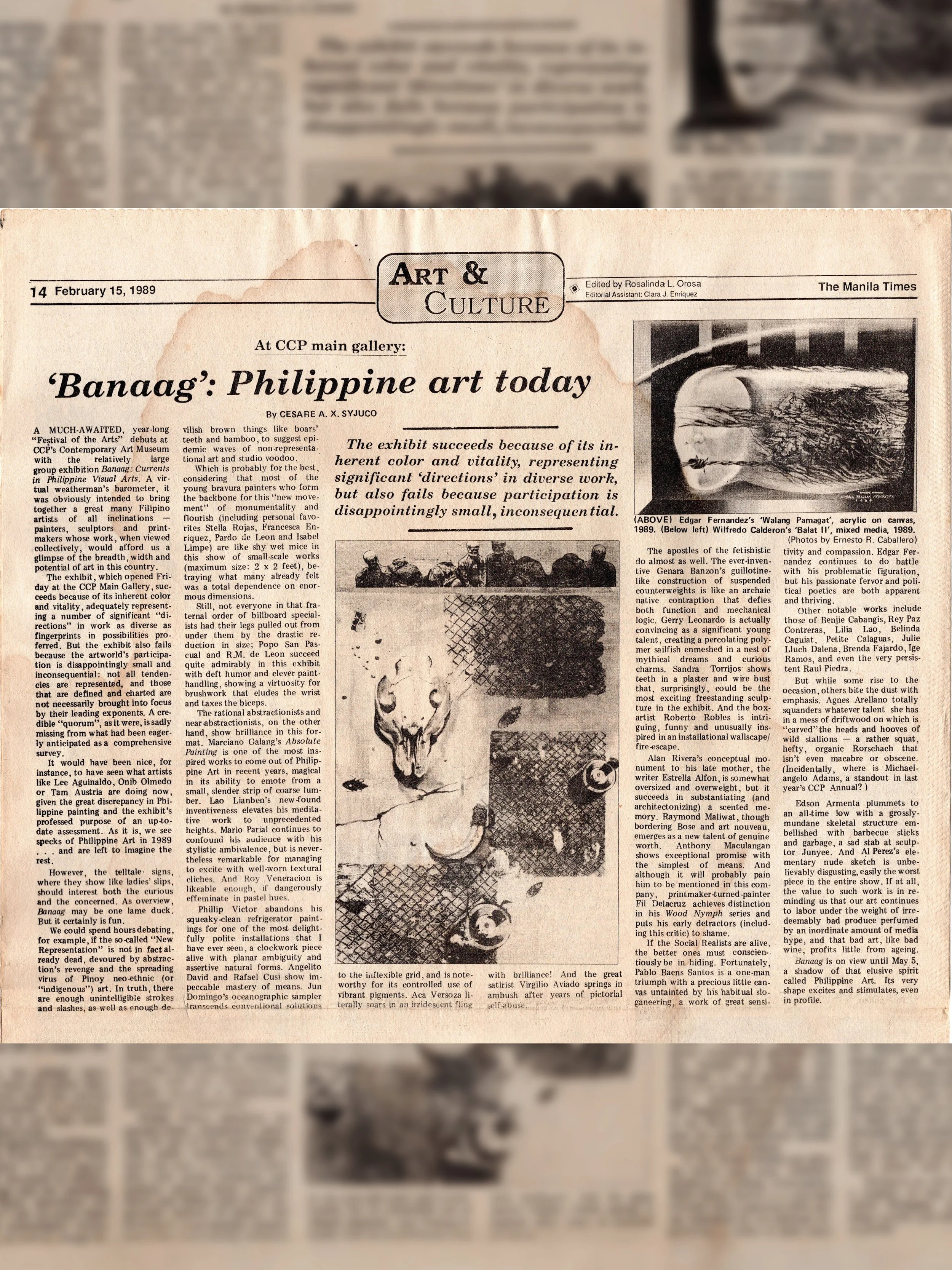At CCP main gallery: ‘Banaag’: Philippine Art Today