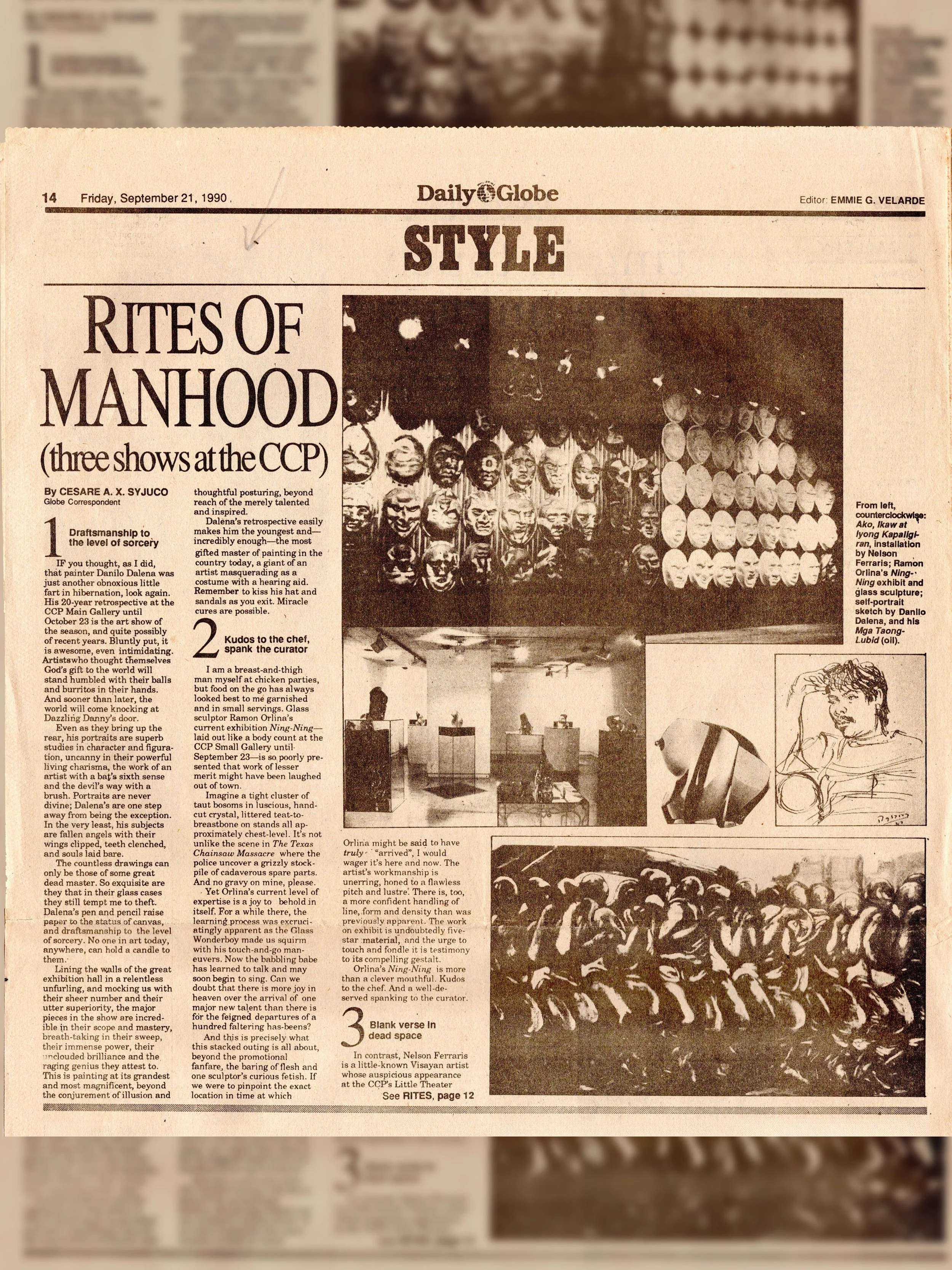 RITES OF MANHOOD (three shows at the CCP)