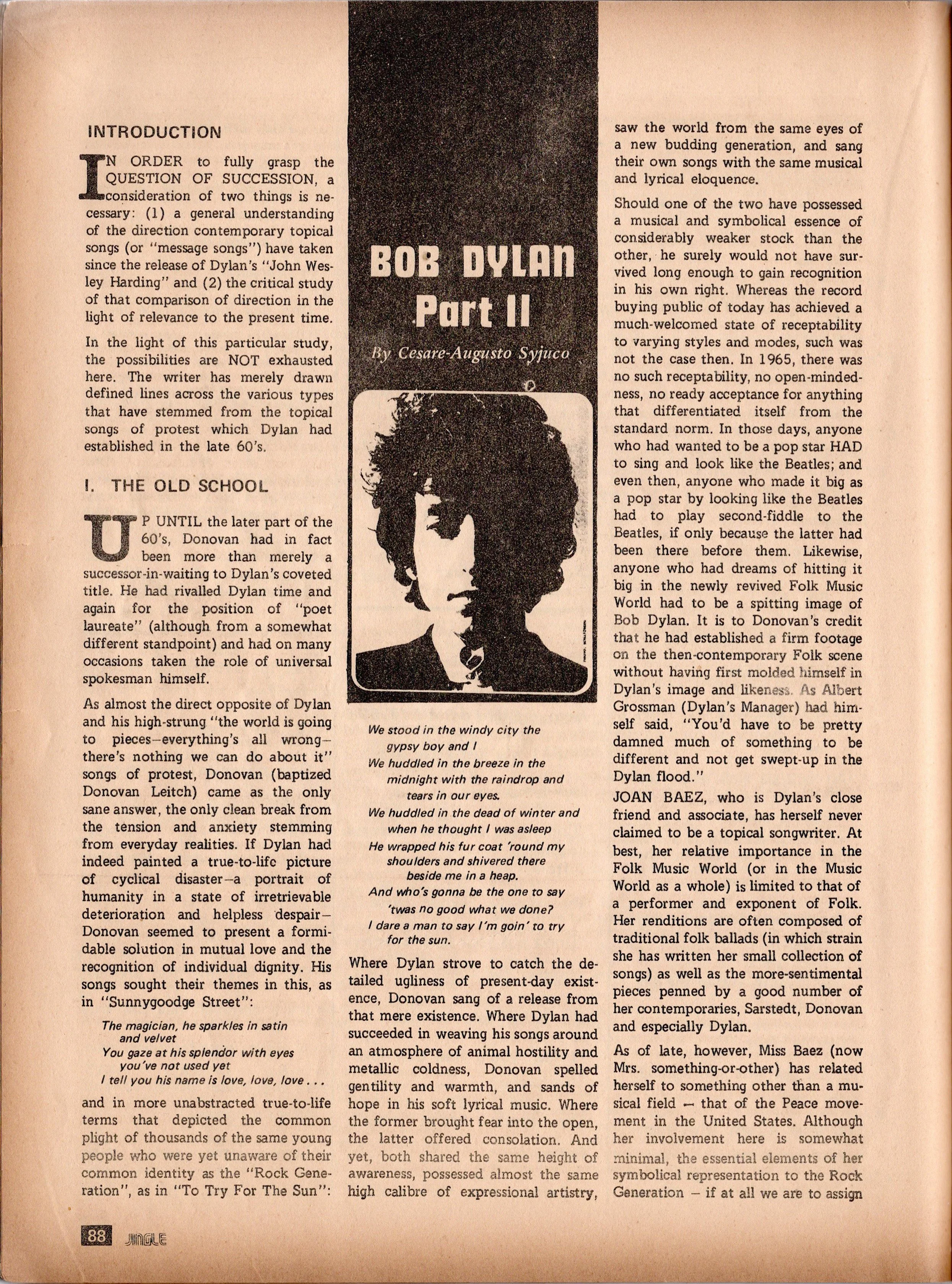 BOB DYLAN Part II