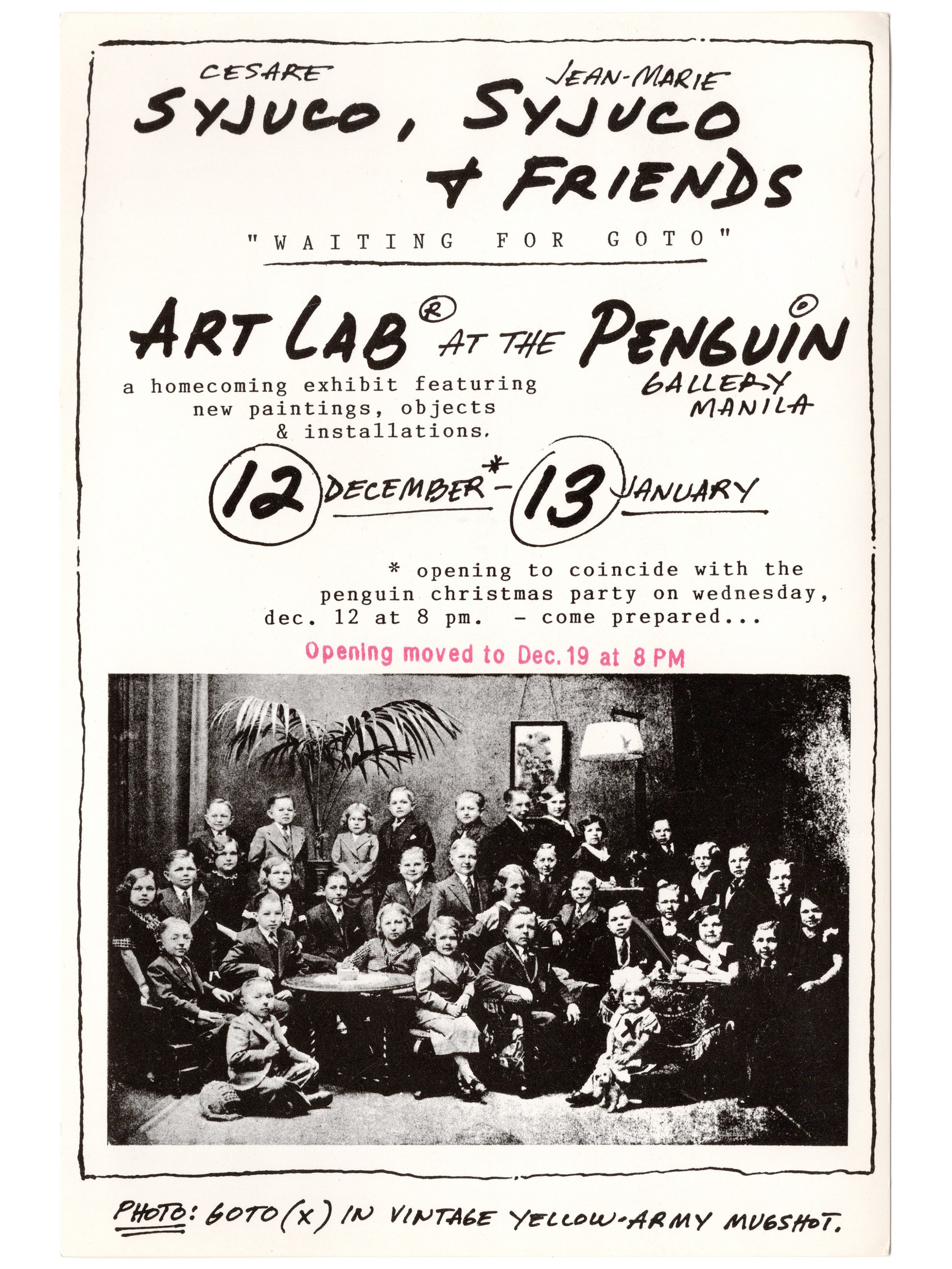 Cesare A.X. Syjuco • Jean Marie Syjuco & Friends: "Waiting For Goto", Penguin Gallery (1990 - 1991) - Design by Cesare A.X. Syjuco