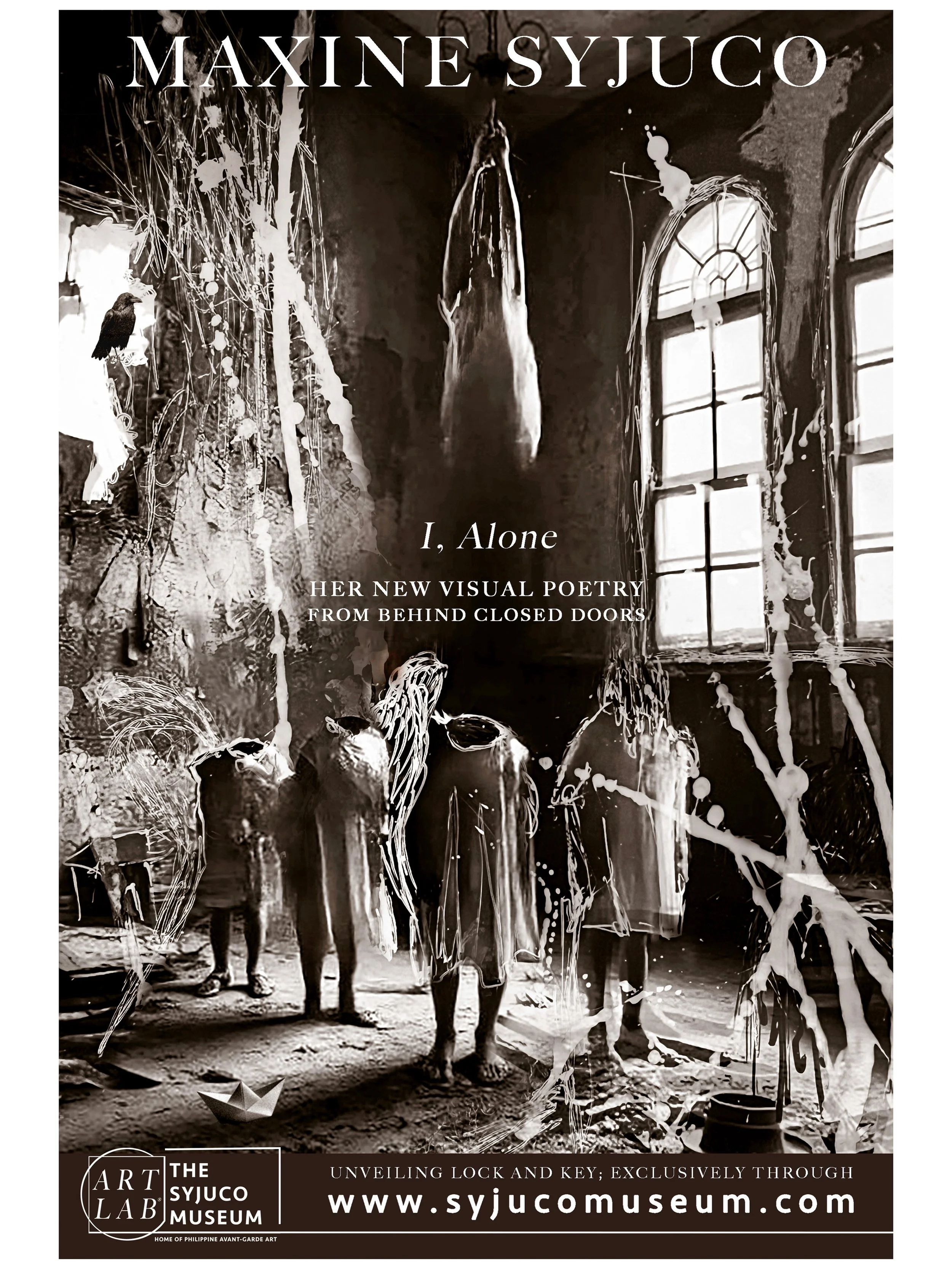Maxine Syjuco: "I, Alone (Her New Visual Poetry from Behind Closed Doors)", Art Lab® The Syjuco Museum (2026) - Design by Maxine Syjuco