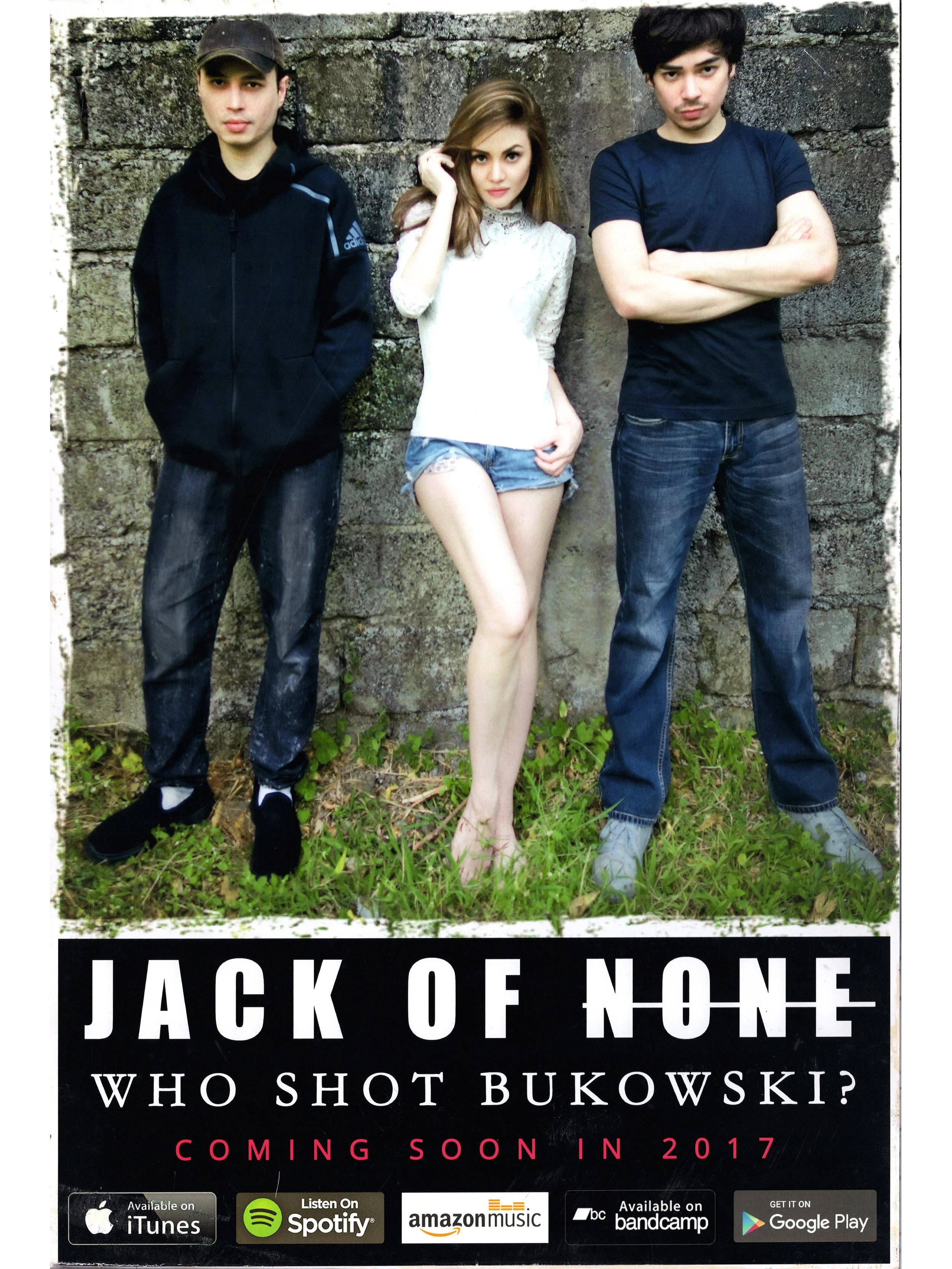 Jack of None Band [feat. A.G. Syjuco • Maxine Syjuco • Julian Syjuco]: "Who Shot Bukowski? Coming Soon in 2017", Online Streaming (2016) - Design by Maxine Syjuco