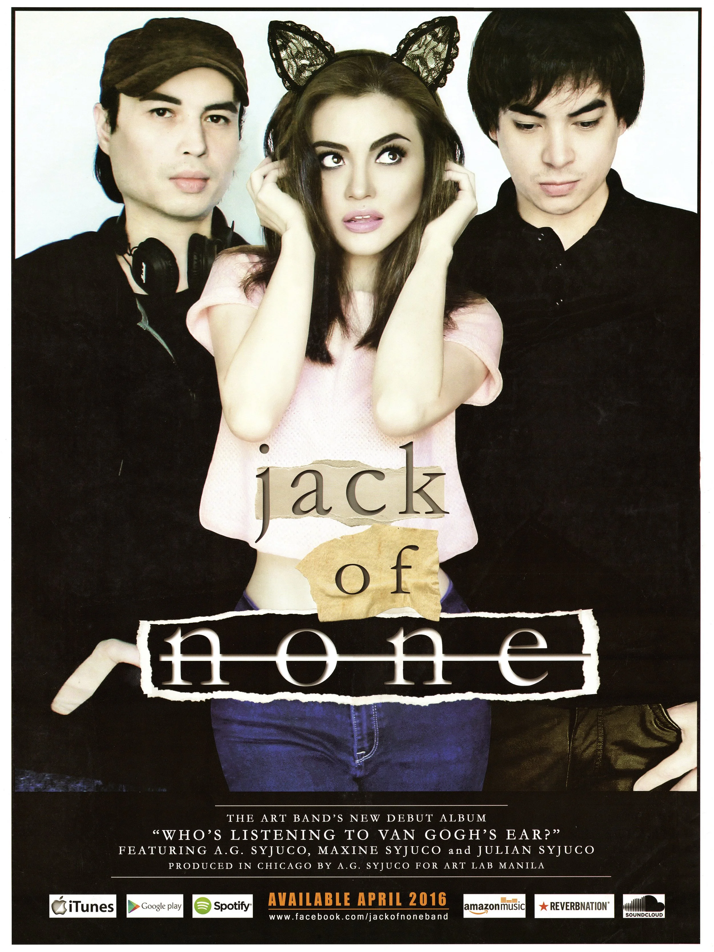 Jack of None Band [feat. A.G. Syjuco • Maxine Syjuco • Julian Syjuco]: "Who's Listening to Van Gogh's Ear?", Art Lab® Manila (2016) - Design by Maxine Syjuco