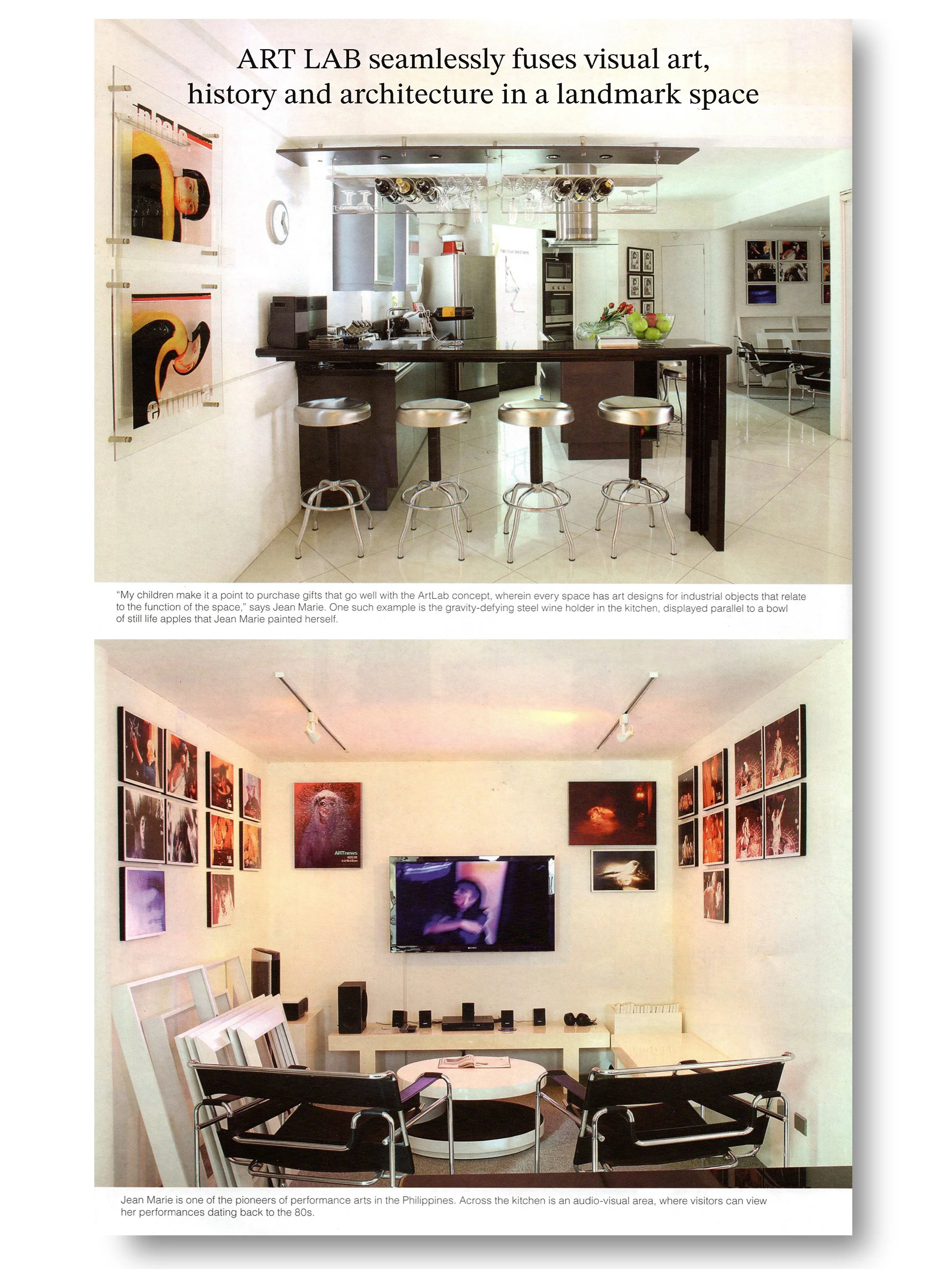 Art Lab The Syjuco Museum - magazine feature showcasing the modern art interiors by Cesare Syjuco, Jean Marie Syjuco, Maxine Syjuco and the Syjuco family.