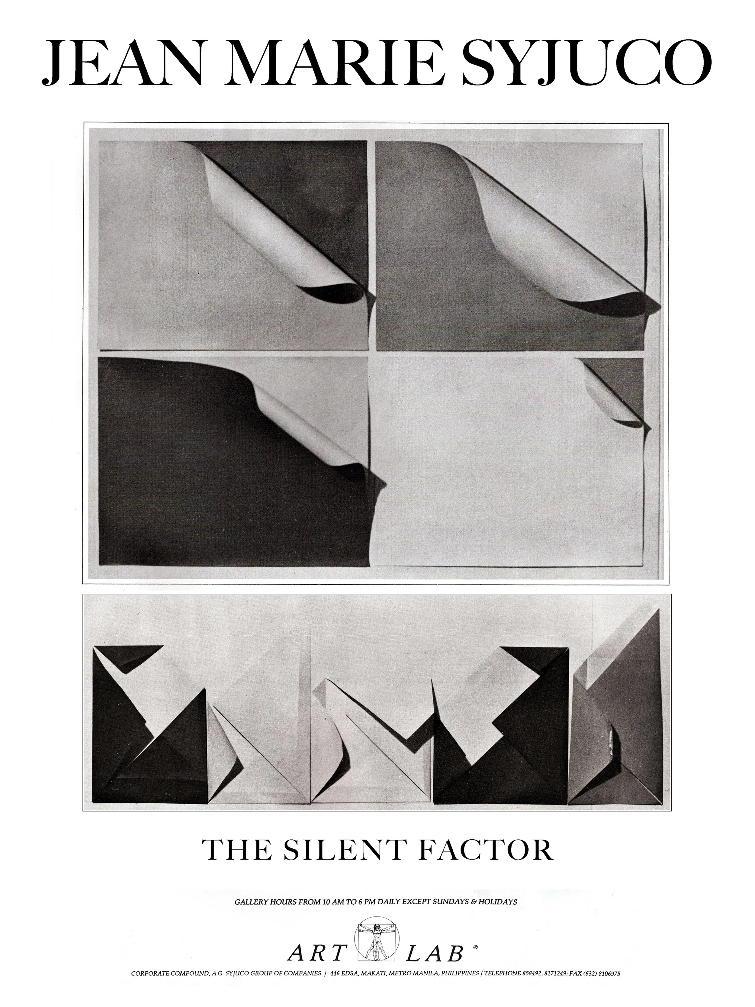 Jean Marie Syjuco: "The Silent Factor", Art Lab® (1990) - Design by Cesare A.X. Syjuco