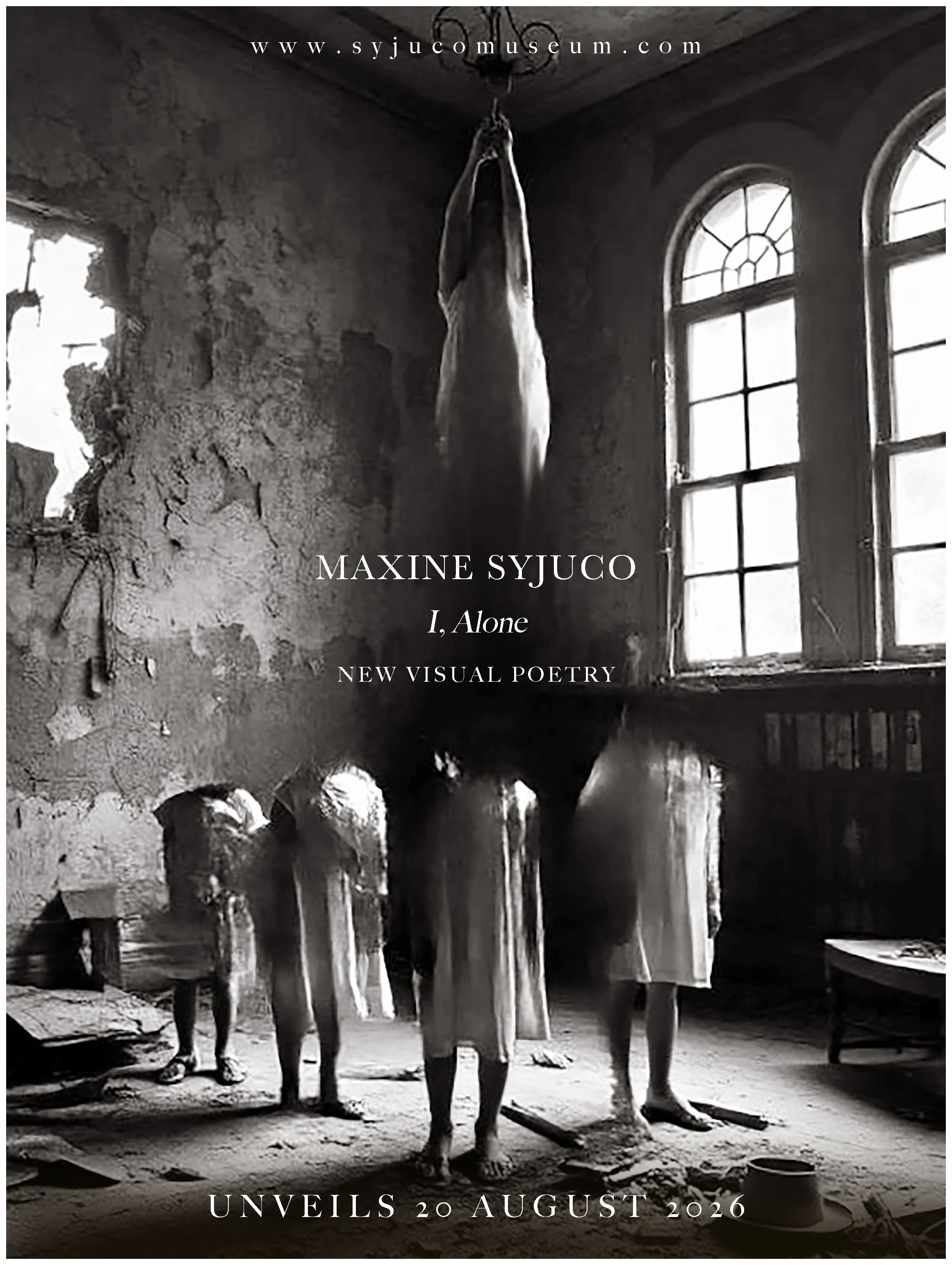 Maxine Syjuco art titled "I, Alone" from her 2026 and 2027 exhibit series of paintings and photography as 'visual poetry' and 'visual narratives' - Art Lab The Syjuco Museum