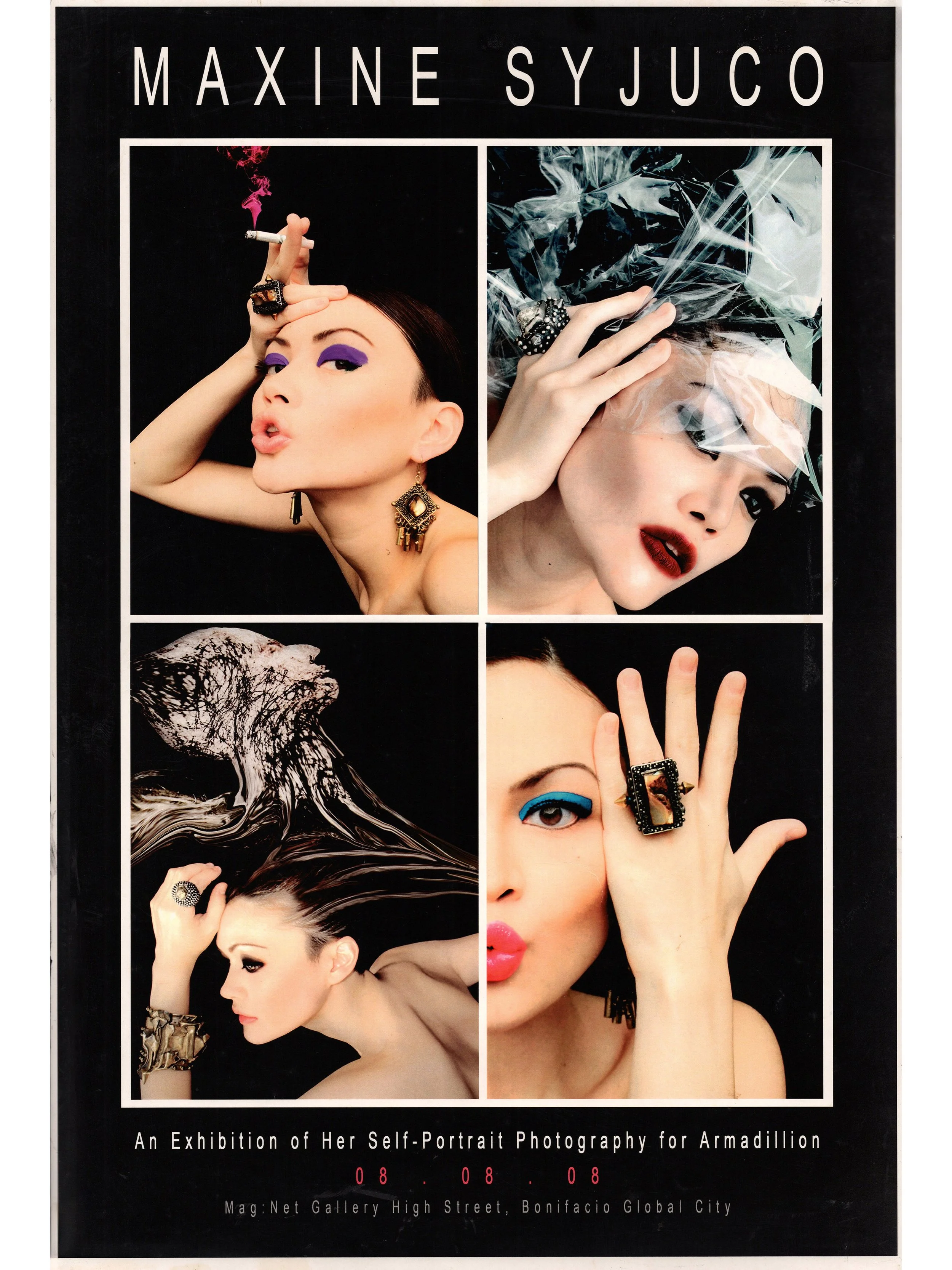 Maxine Syjuco: "An Exhibition of Her Self-Portrait Photography for Armadillion", Mag:net Gallery BGC (2008) - Design by Maxine Syjuco