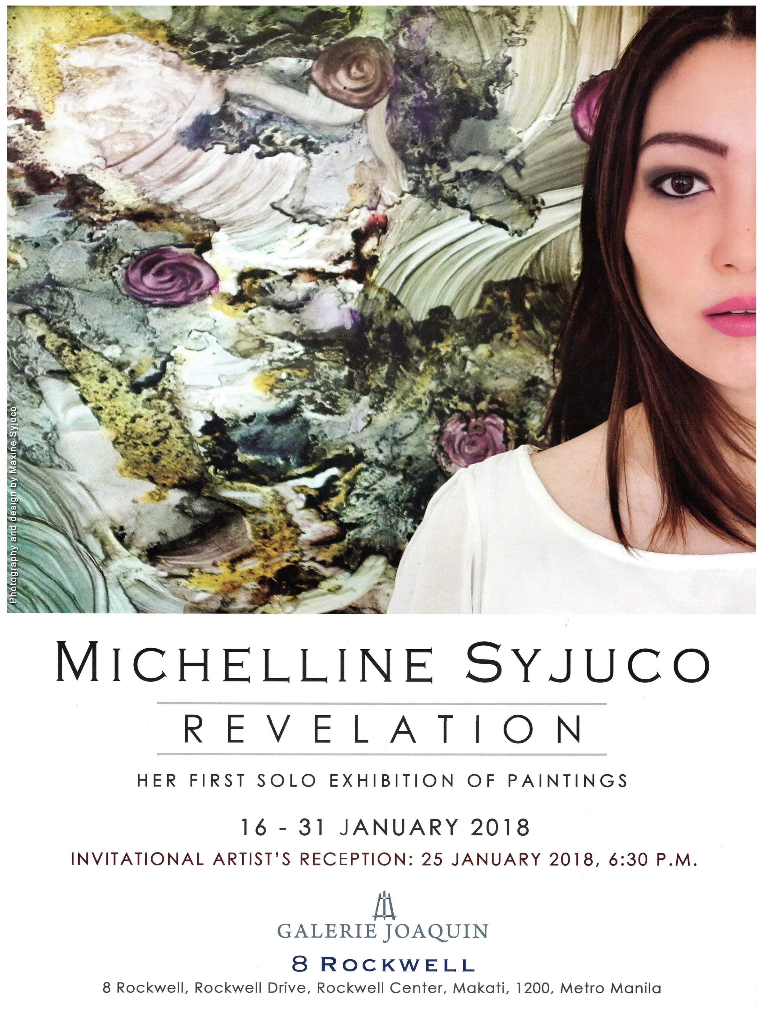Michelline Syjuco: "Revelation (Her First Solo Exhibition of Paintings)", Galerie Joaquin (2018) - Photography + Design by Maxine Syjuco