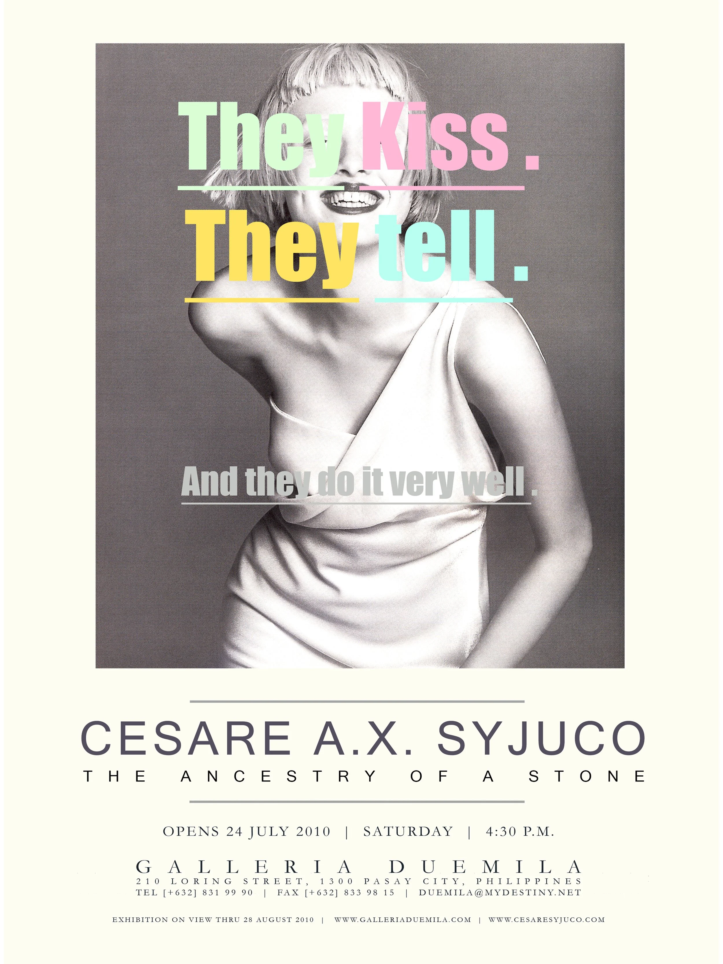 Cesare A.X. Syjuco: "The Ancestry of a Stone", Galleria Duemila (2010) - Design by Maxine Syjuco from the original composite artwork by Cesare A.X. Syjuco