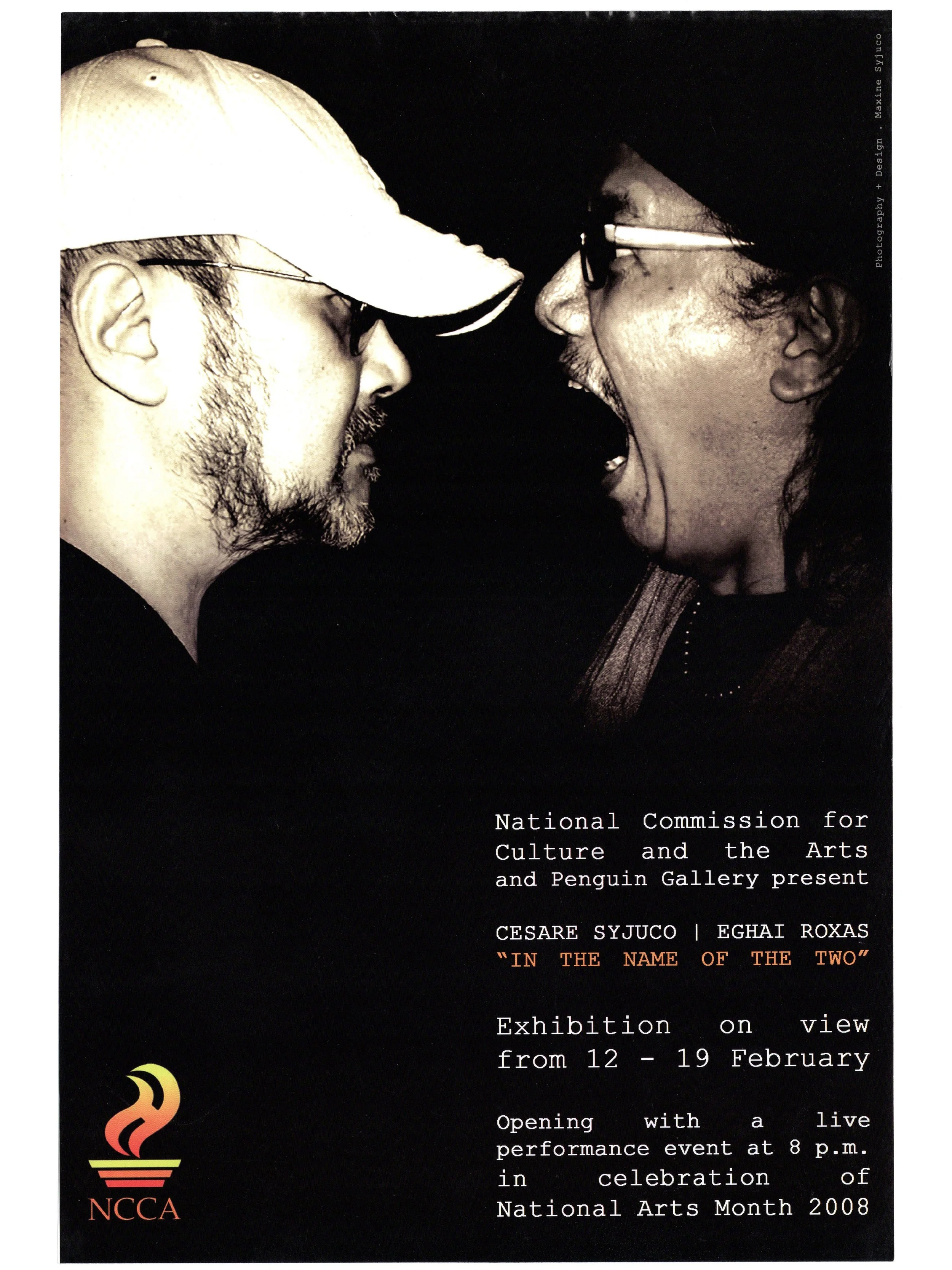 Cesare A.X. Syjuco • Eghai Roxas: "In the Name of Two", Penguin Cafe Gallery (2008) - Photography + Design by Maxine Syjuco