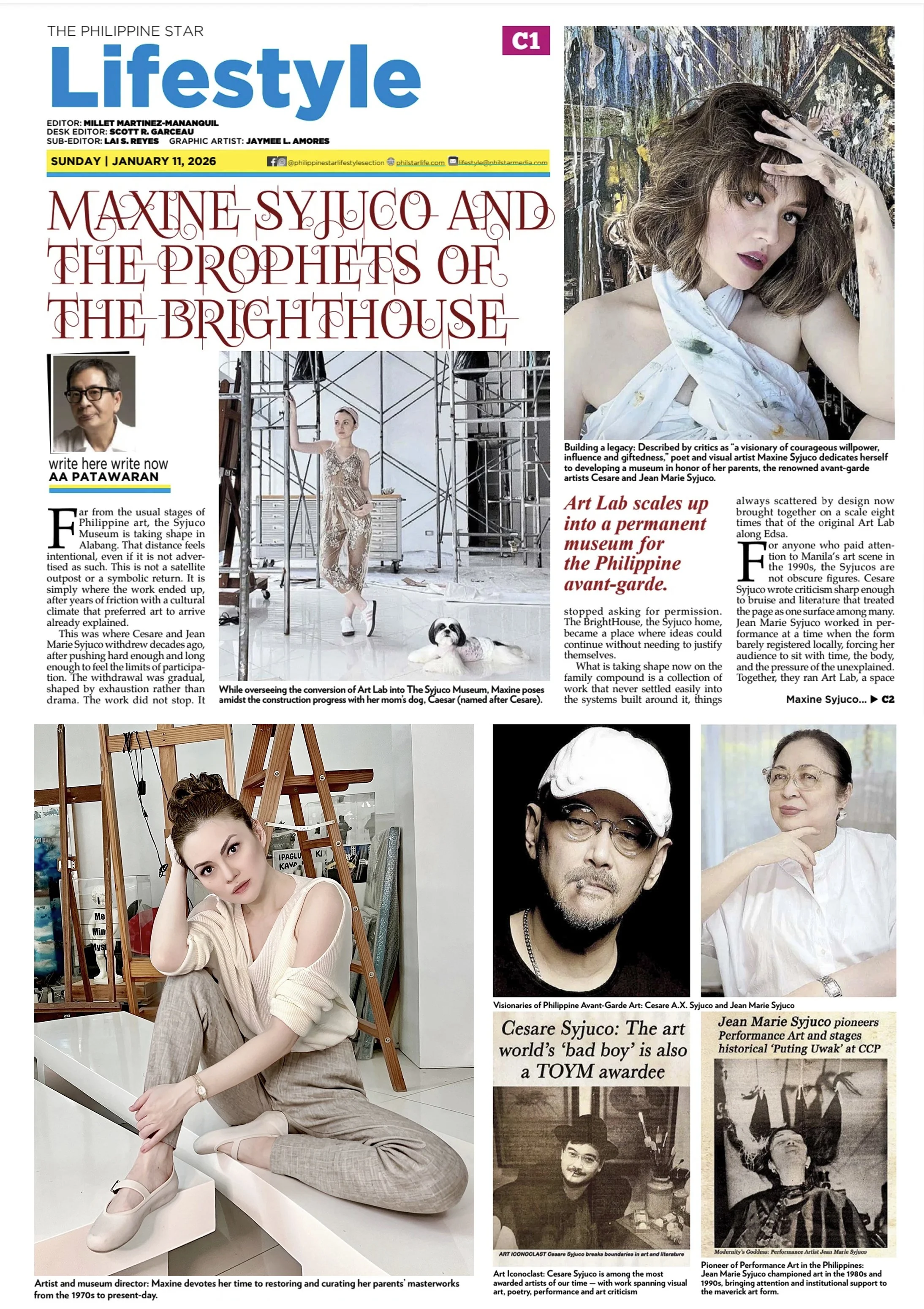 Maxine Syjuco - Museum Director - Art Lab The Syjuco Museum - Cesare Syjuco - Jean Marie Syjuco - Philippine Star - AA Patawaran - Syjuco family