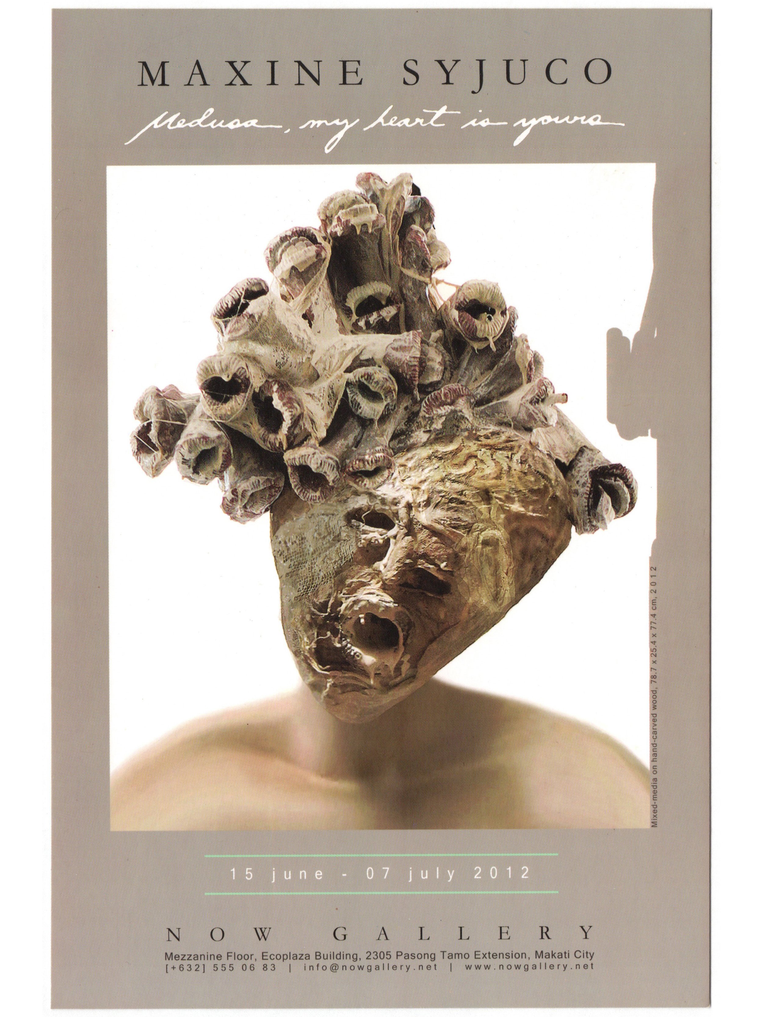 Maxine Syjuco: "Medusa, My Heart is Yours", Now Gallery (2012) - Design by Maxine Syjuco