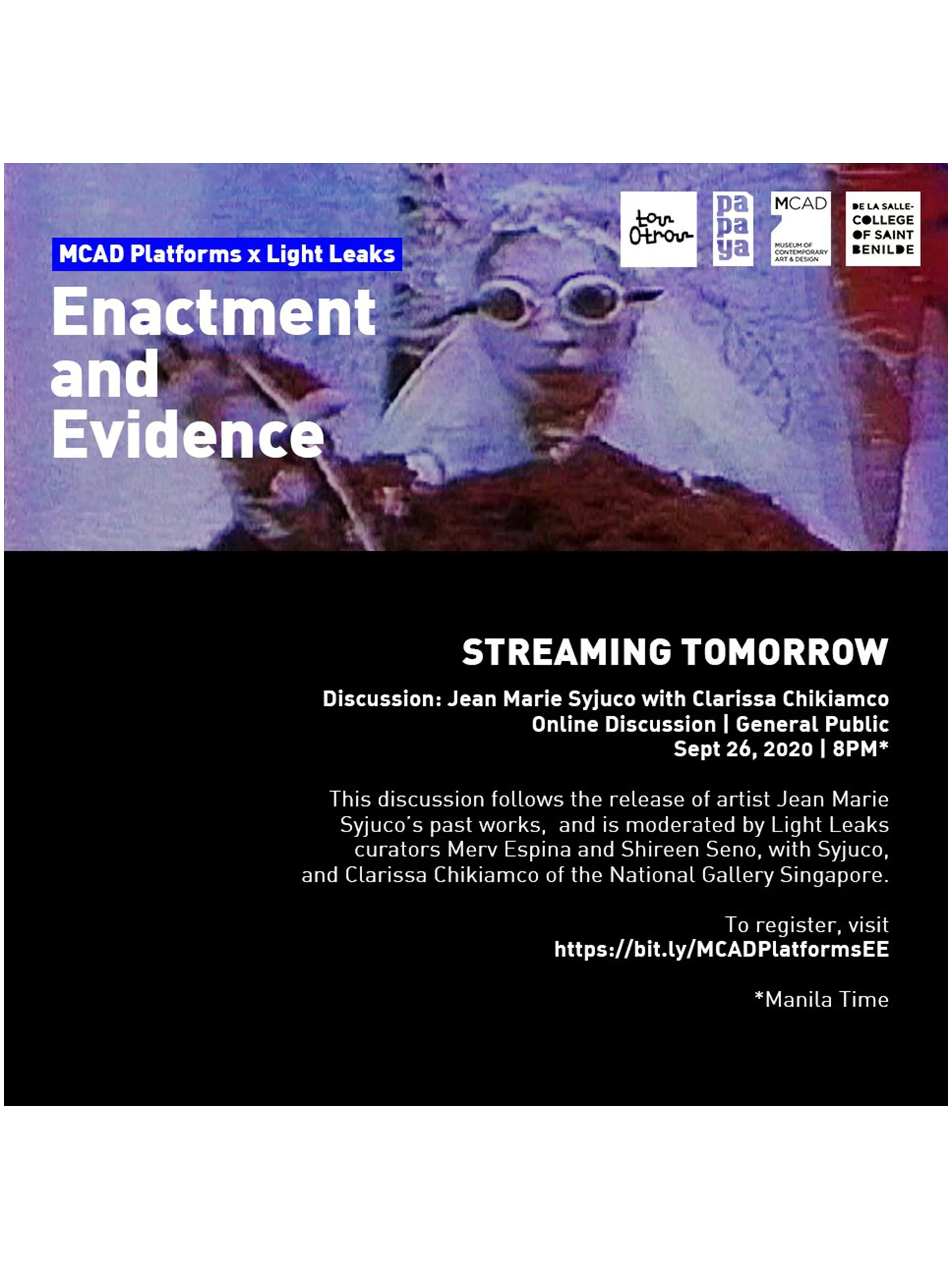 Jean Marie Syjuco : "Enactment and Evidence", Museum of Contemporary Art and Design [MCAD Manila] (2020)