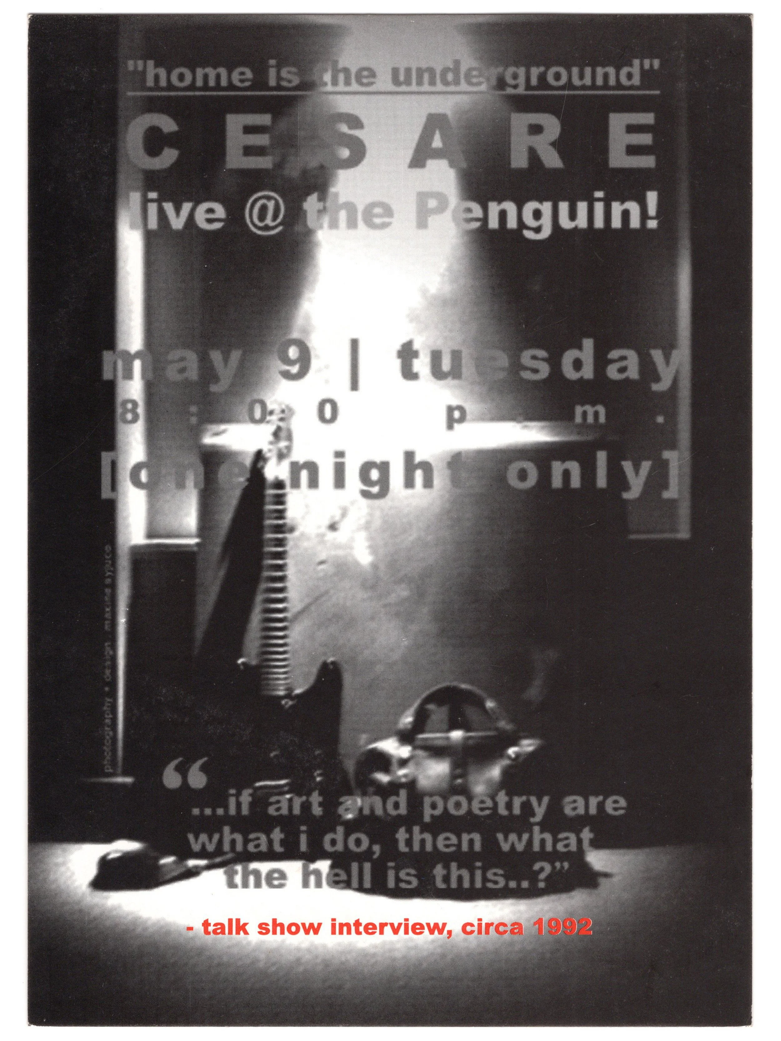 Cesare A.X. Syjuco: "Home is the Underground", Penguin Cafe Gallery (2006) - Photography + Design by Maxine Syjuco