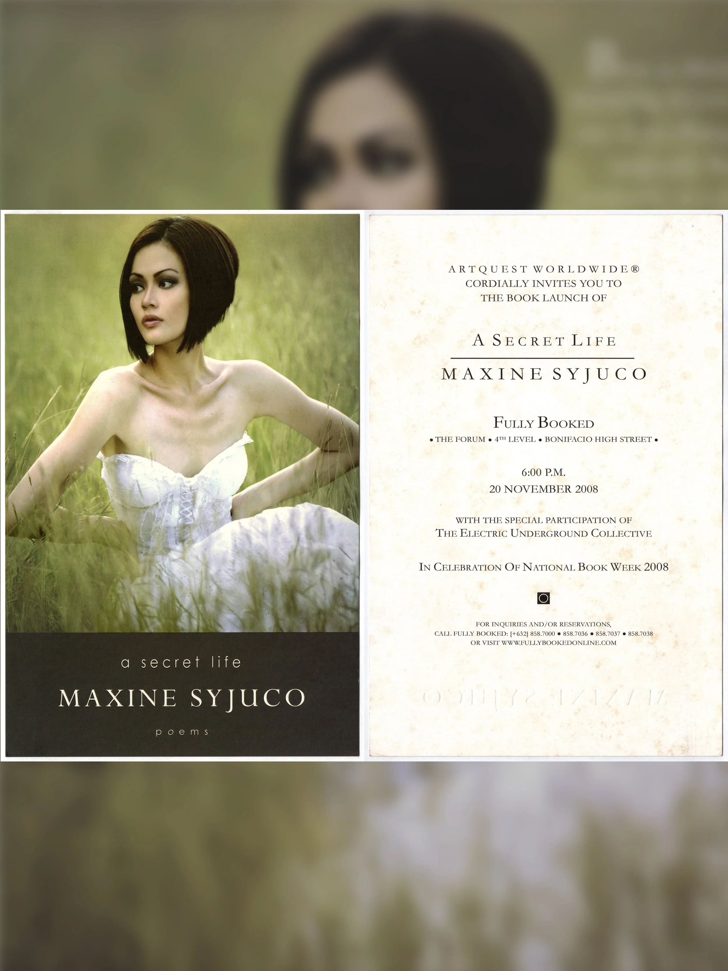 Maxine Syjuco: "A Secret Life", Fully Booked, The Forum (2008) - Photography by Art Maculangan / Design by Maxine Syjuco