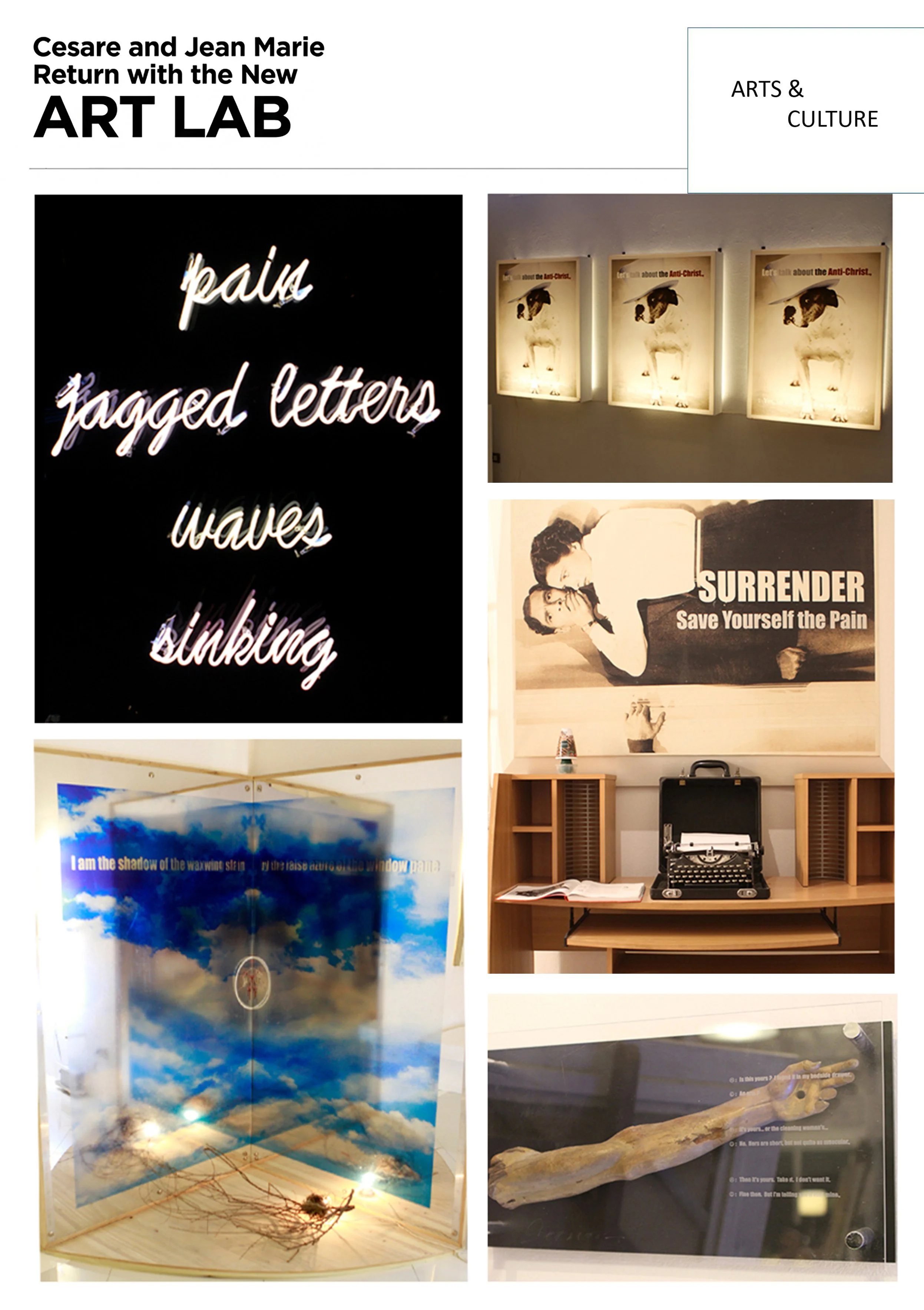 Art Plus / Art+ Magazine featuring Art Lab: The Syjuco Museum with artworks, installations and literary hybrids by Cesare Syjuco and Jean Marie Syjuco