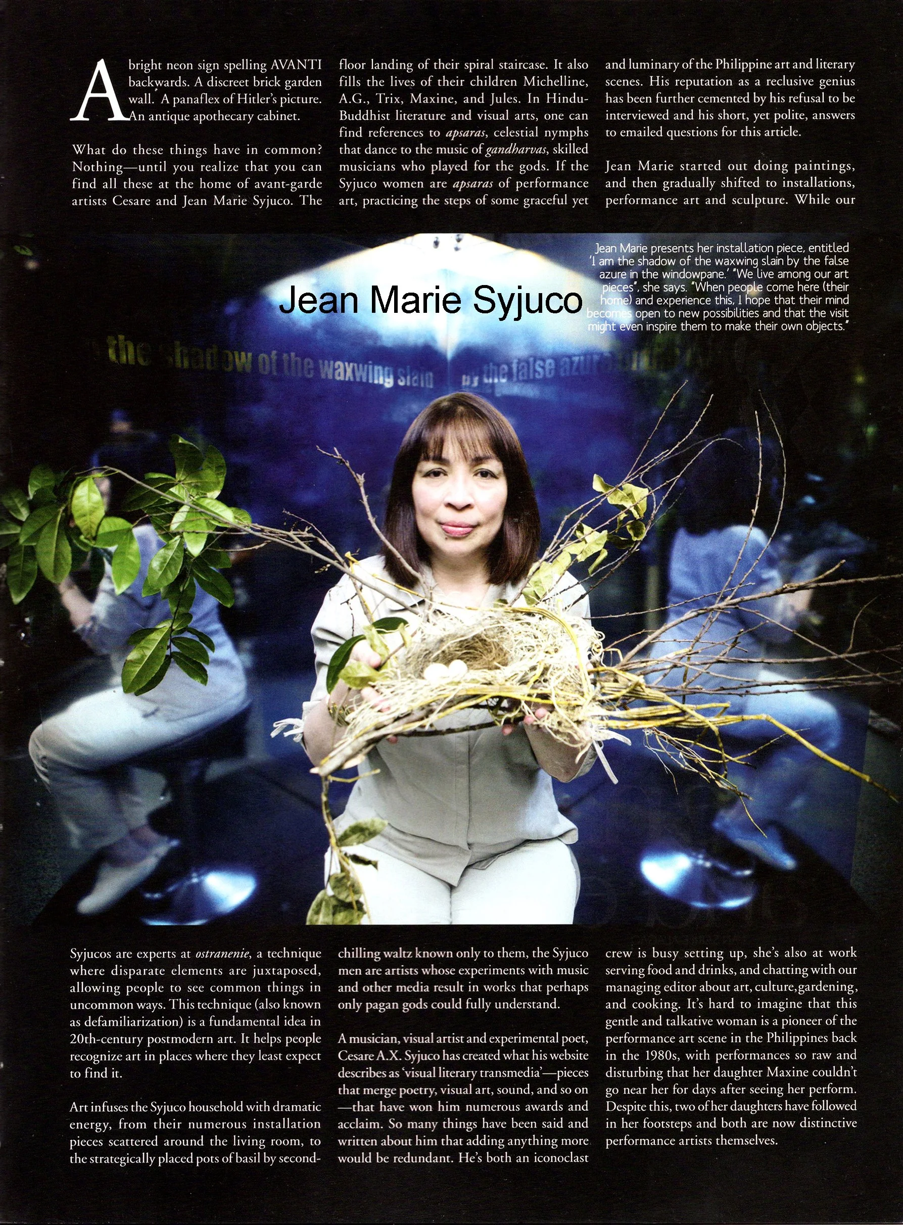 Jean Marie Syjuco - Metro Society magazine feature