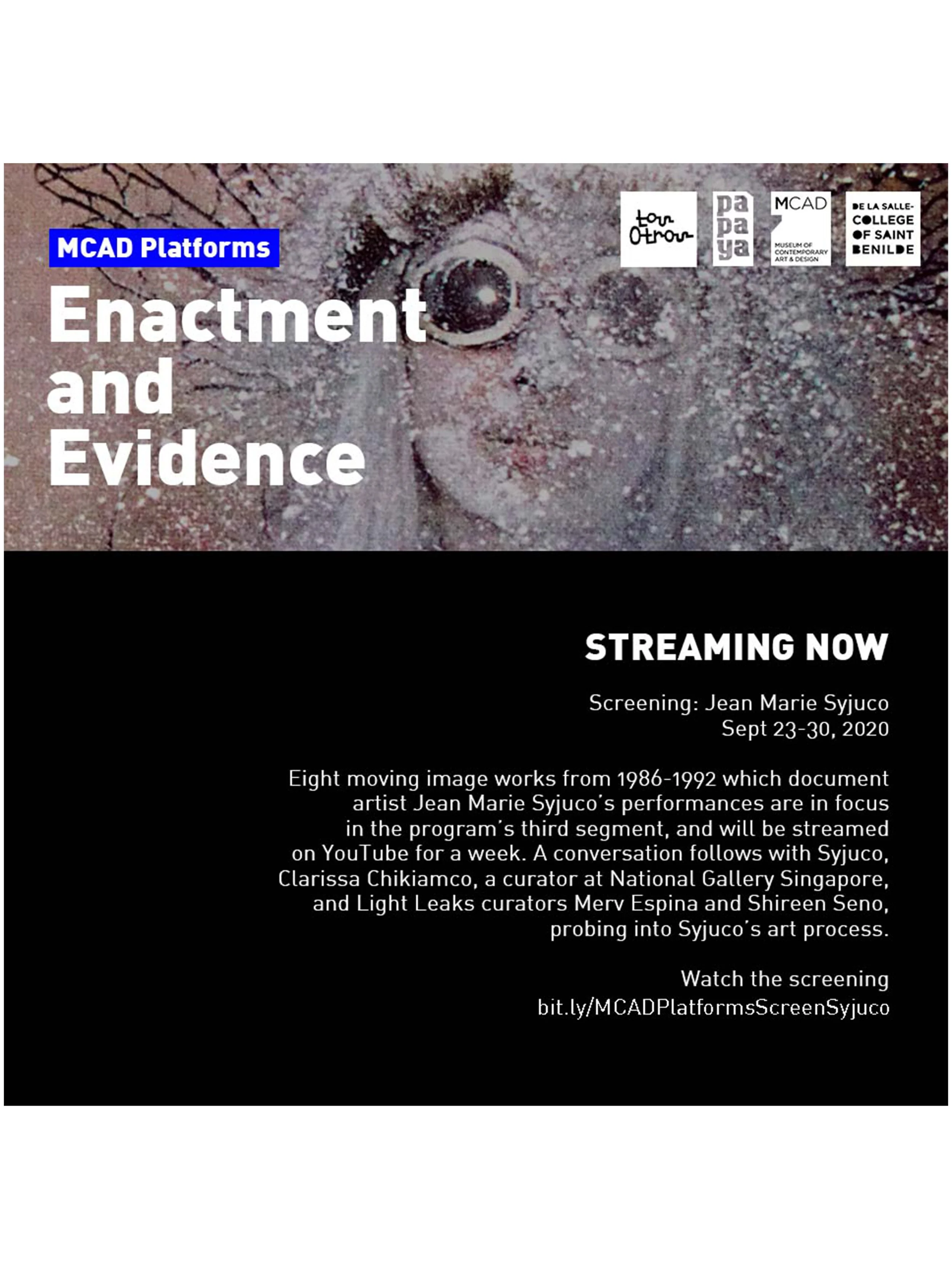 Jean Marie Syjuco : "Enactment and Evidence", Museum of Contemporary Art and Design [MCAD Manila] (2020)