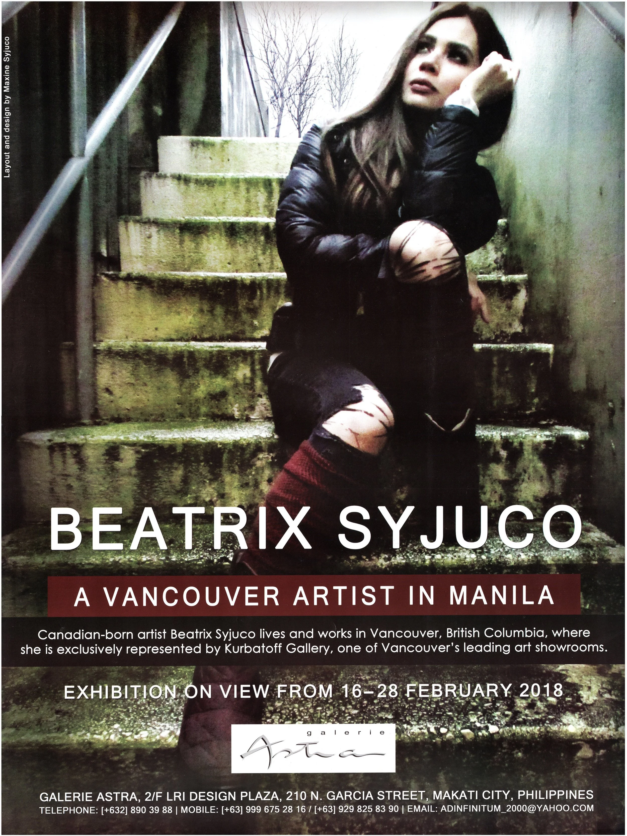 Beatrix Syjuco: "A Vancouver Artist in Manila", Galerie Astra (2018) - Design by Maxine Syjuco