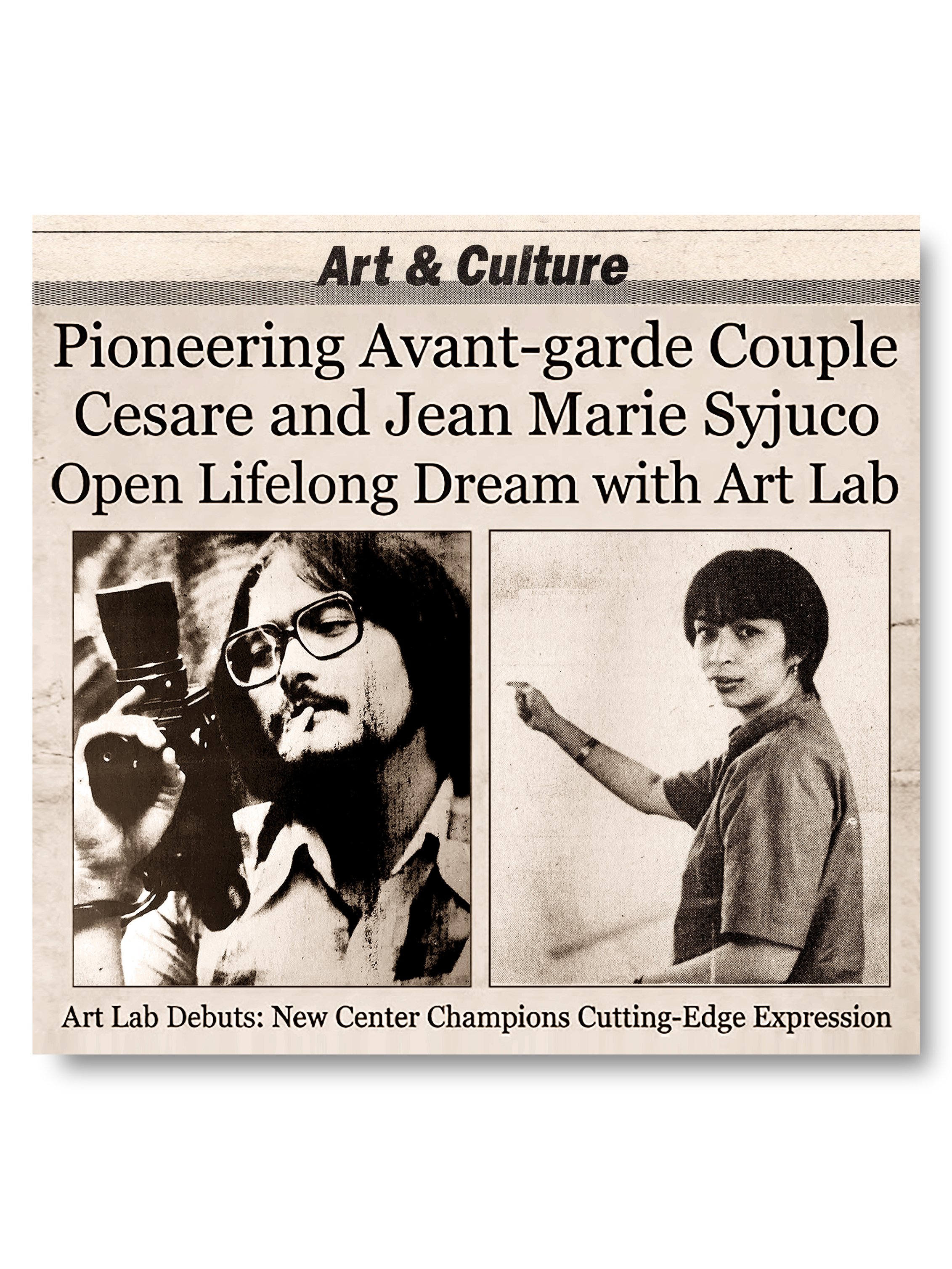 Cesare Syjuco and Jean Marie Syjuco - pioneering avant-garde couple open lifelong dream with Art Lab - new center for experimental art and cultural advancement - Art Lab The Syjuco Museum