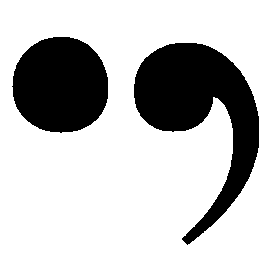 dot comma -  the trademark and signature of cesare syjuco for his poetry and literary hybrids - the symbol and logo of art lab the syjuco museum