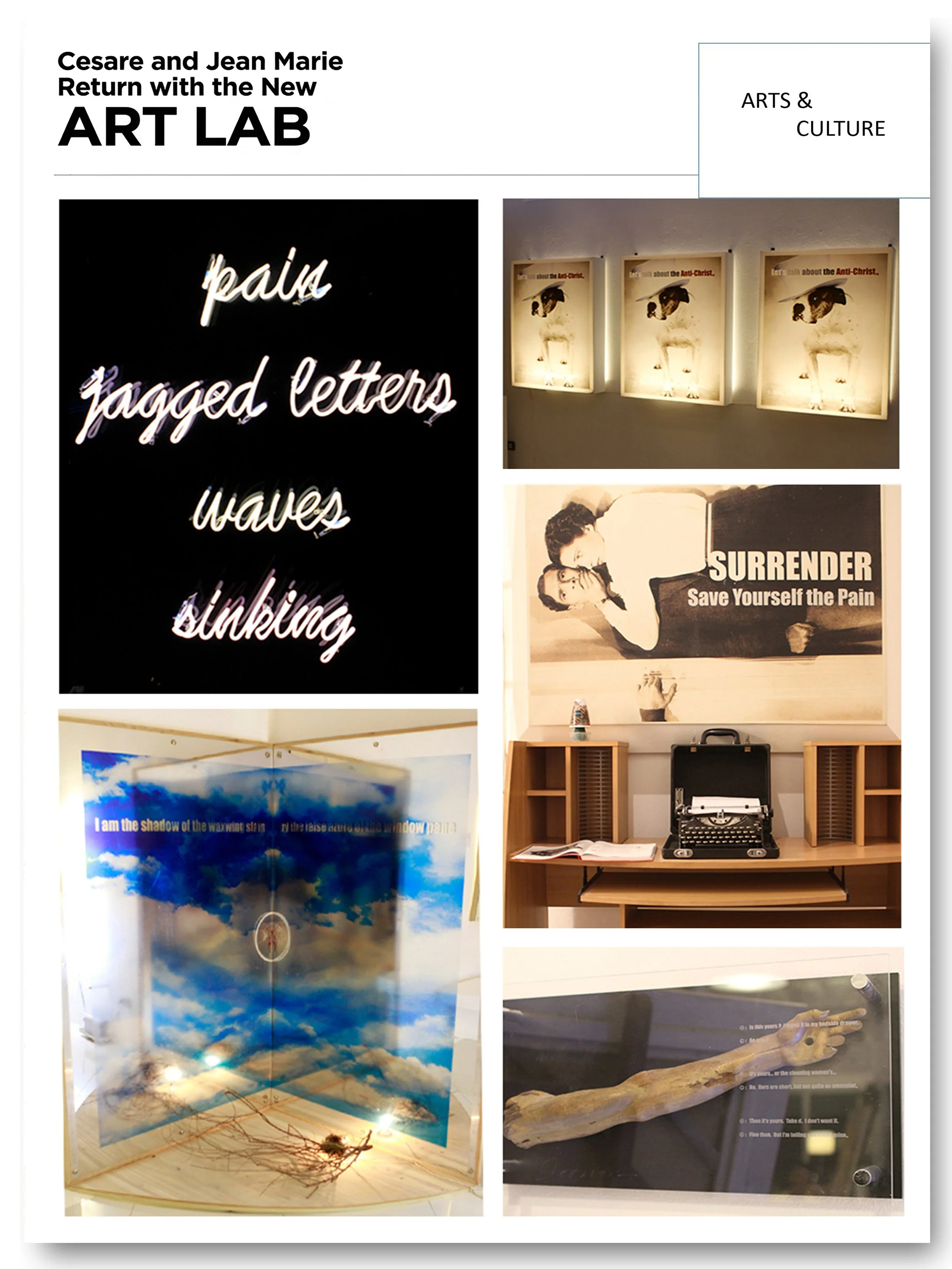 Cesare Syjuco - Jean Marie Syjuco - return and open Art Lab - Alabang - Art Plus Art+ magazine - literary hybrids, installations, mixed media, art - Art Lab The Syjuco Museum