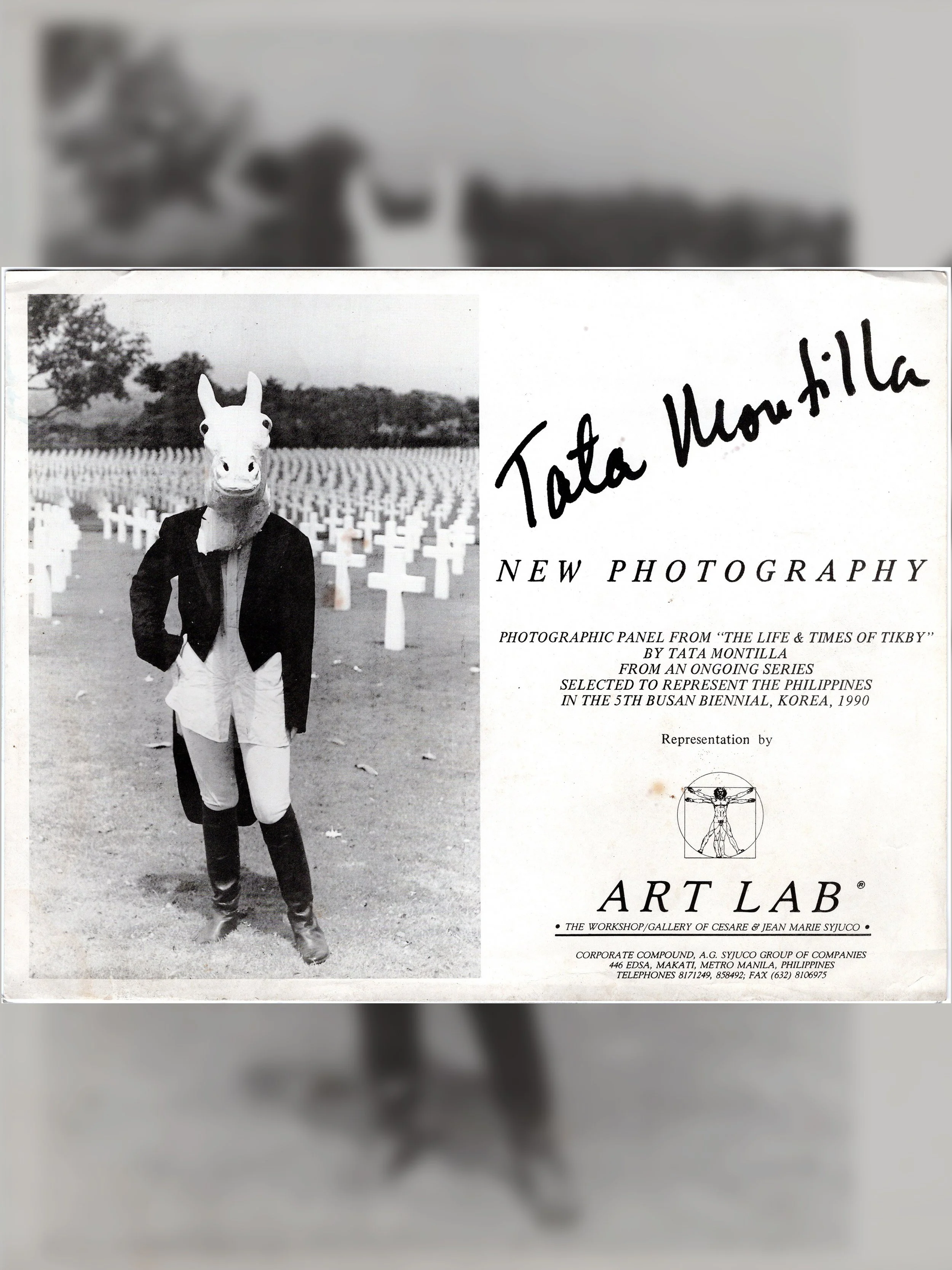 Tata Montilla: "New Photography", Art Lab® (1990) - Design by Cesare A.X. Syjuco