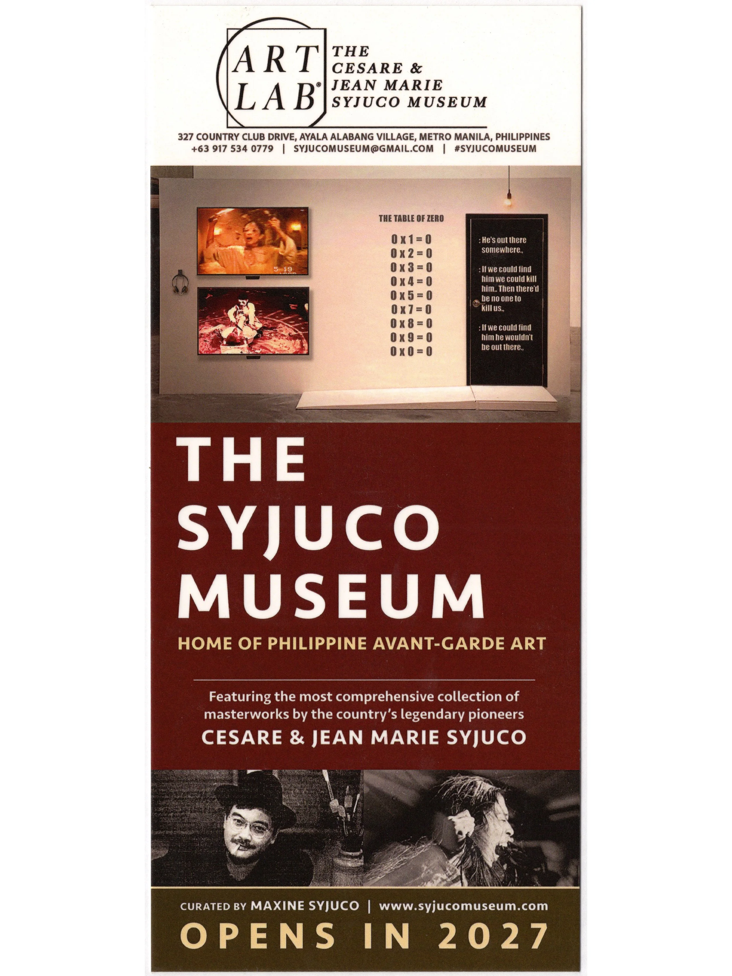 Cesare A.X. Syjuco • Jean Marie Syjuco • Maxine Syjuco: "The Syjuco Museum - Home of the Philippine Avant-Garde Art", Art Lab® The Cesare & Jean Marie Syjuco Museum (2026) - Design by Maxine Syjuco