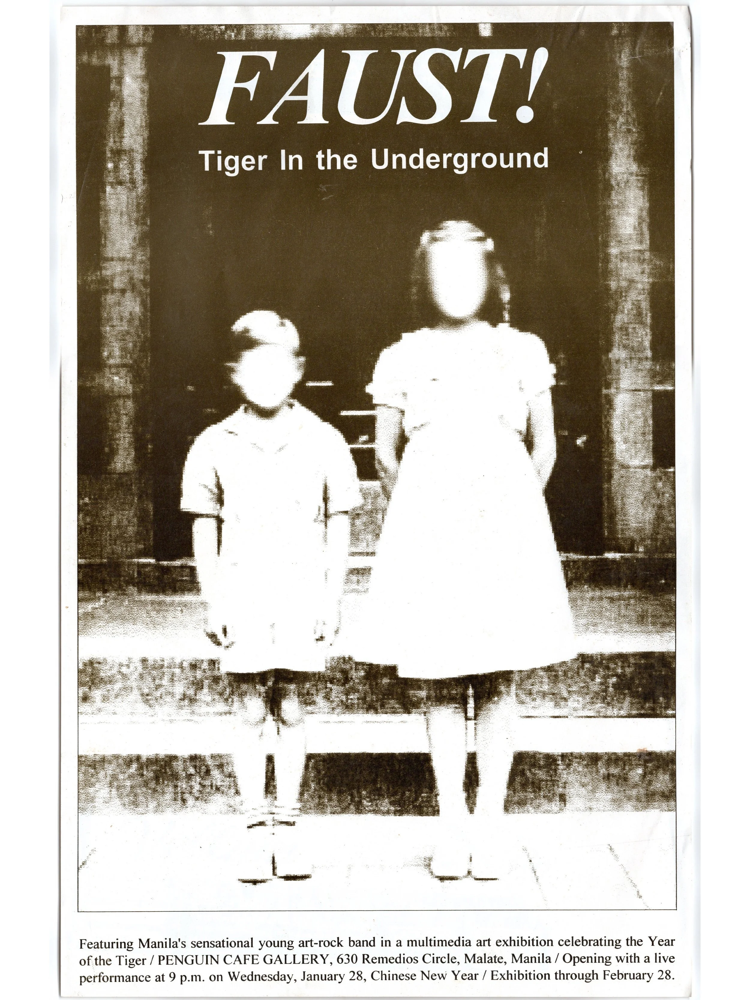 Faust! Band: "Tiger in the Underground", Penguin Cafe Gallery (1998) - Design by Cesare A.X. Syjuco