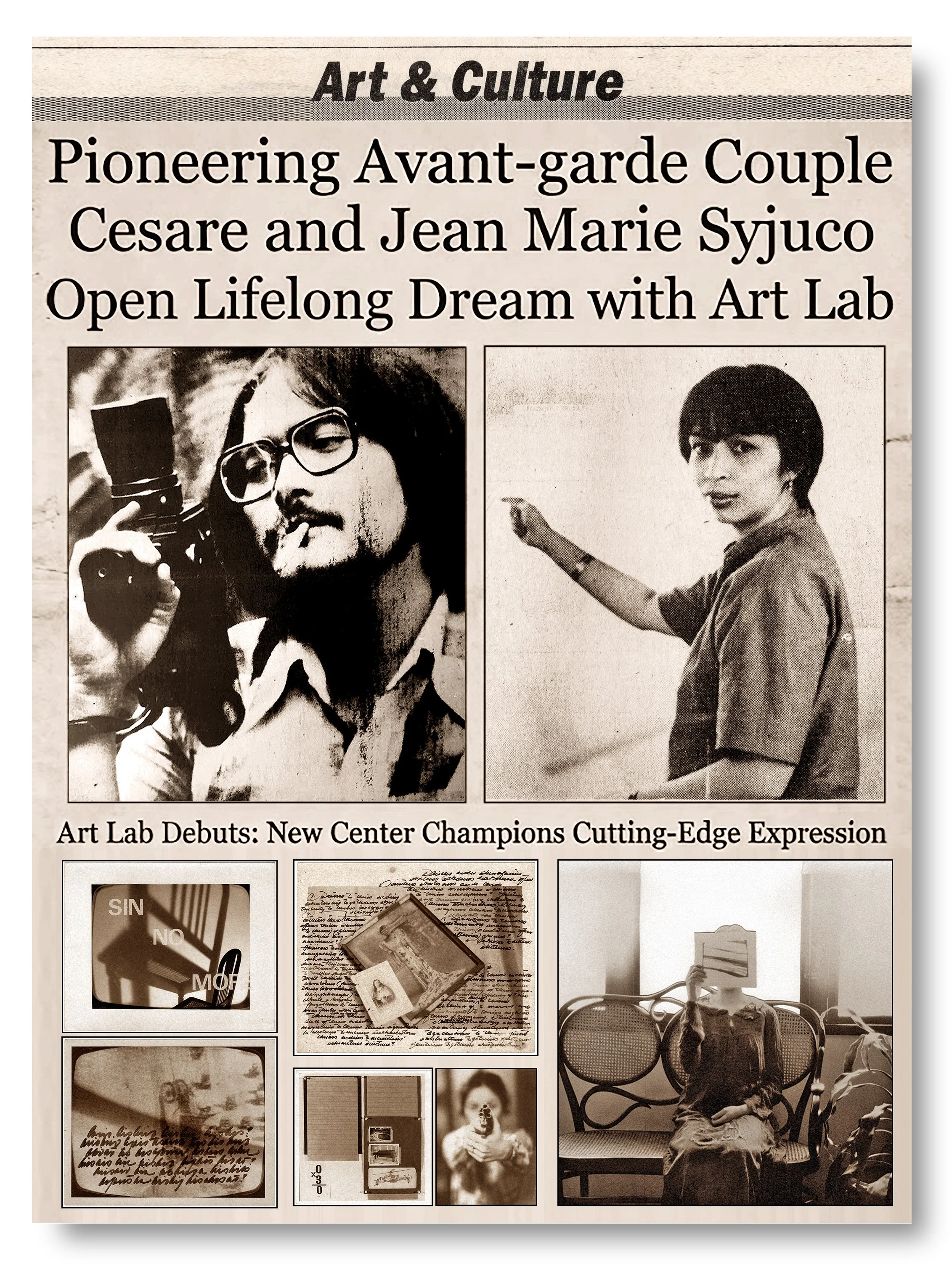 Cesare Syjuco and Jean Marie Syjuco - pioneering avant-garde couple open lifelong dream with Art Lab - new center for experimental art and cultural advancement - Art Lab The Syjuco Museum