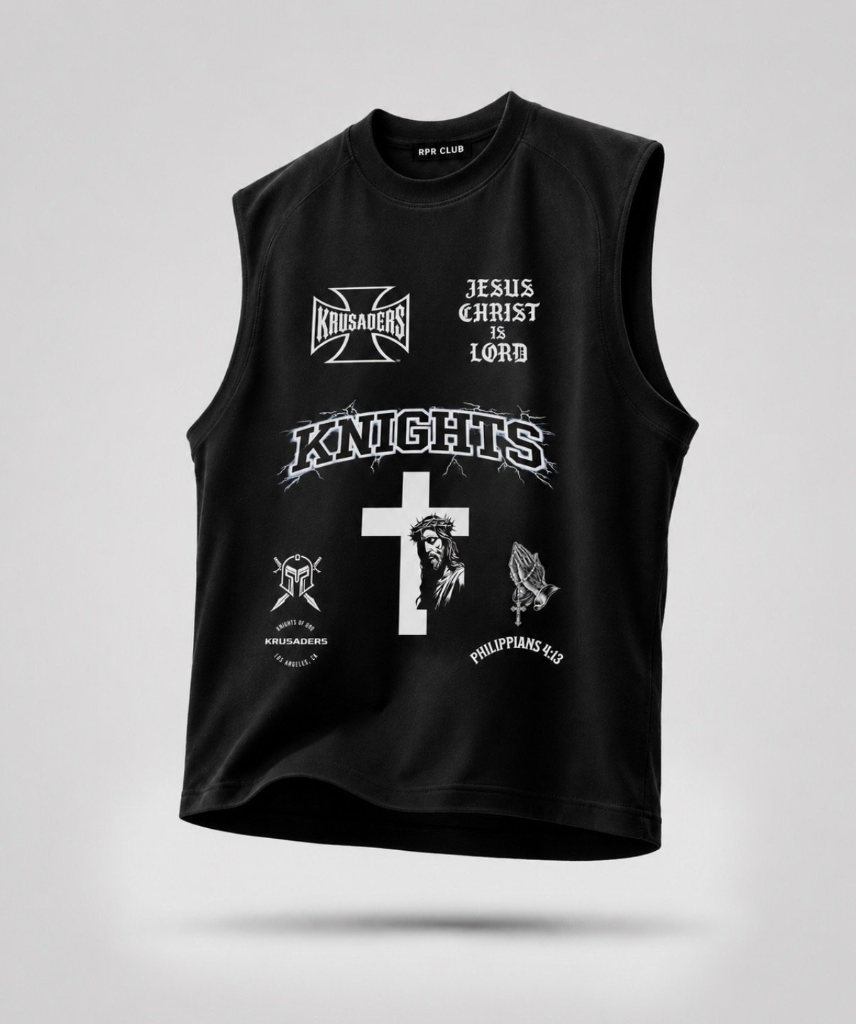 Fear no evil sleeveless shirt