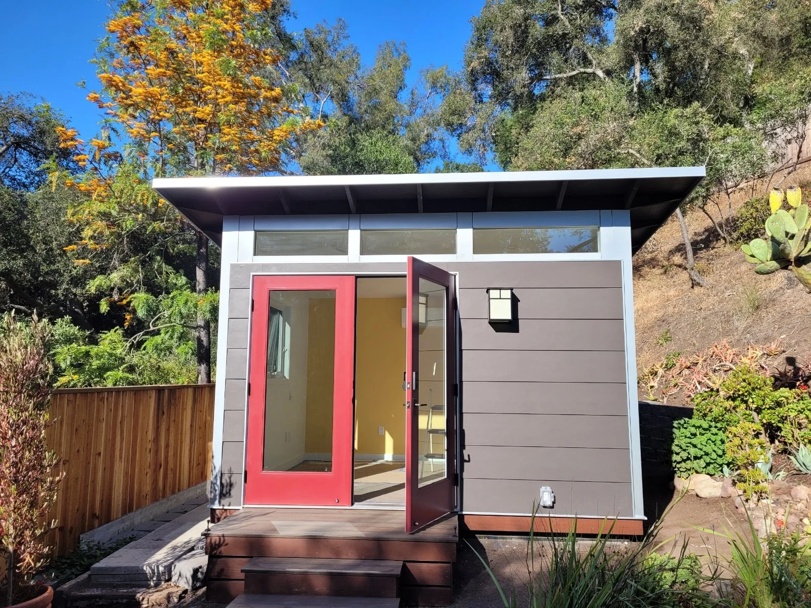 Custom modern backyard studio ADU and residential buildout in Southern California by Big City Construction