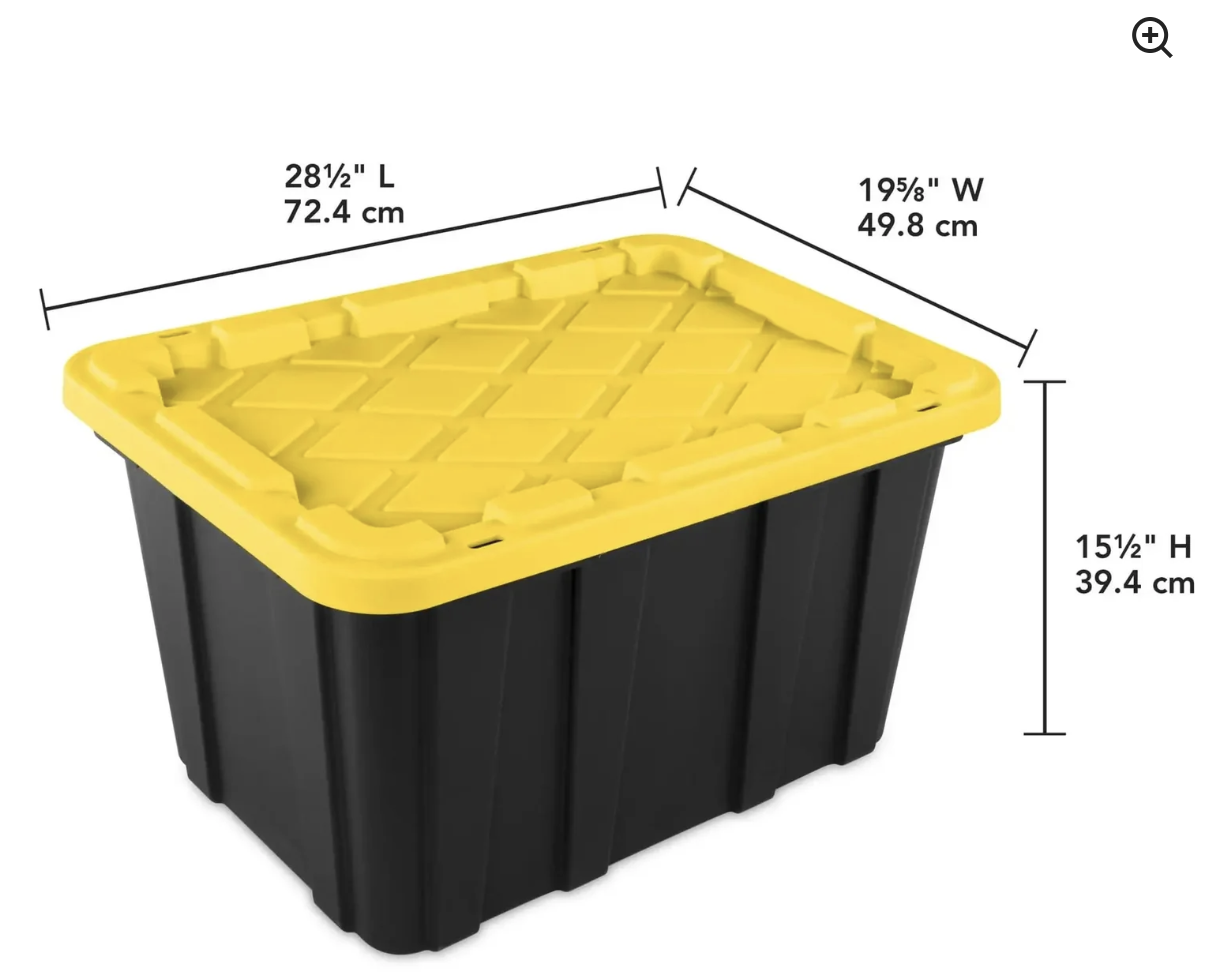 Six Pack 27 Gallon Heavy Duty Industrial Totes