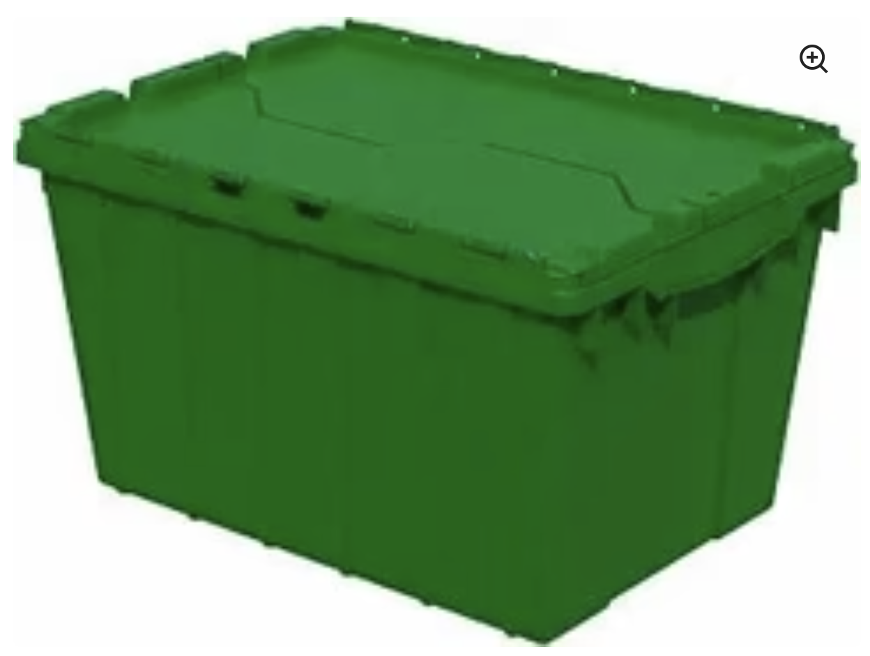 Heavy Duty Lidded Plastic Storage Bin