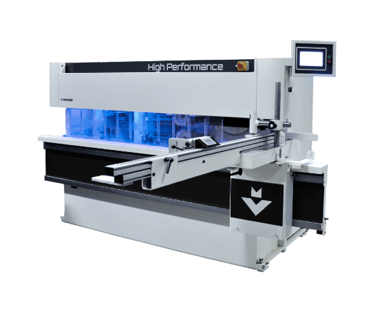 High-performance industrial cutting machine with touchscreen interface.