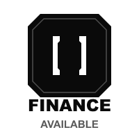 A black background with a white square outline. Inside, two white vertical bars, resembling a pause icon. Below, the word 'FINANCE' in bold capital letters, and underneath, the word 'AVAILABLE' in smaller capital letters.
