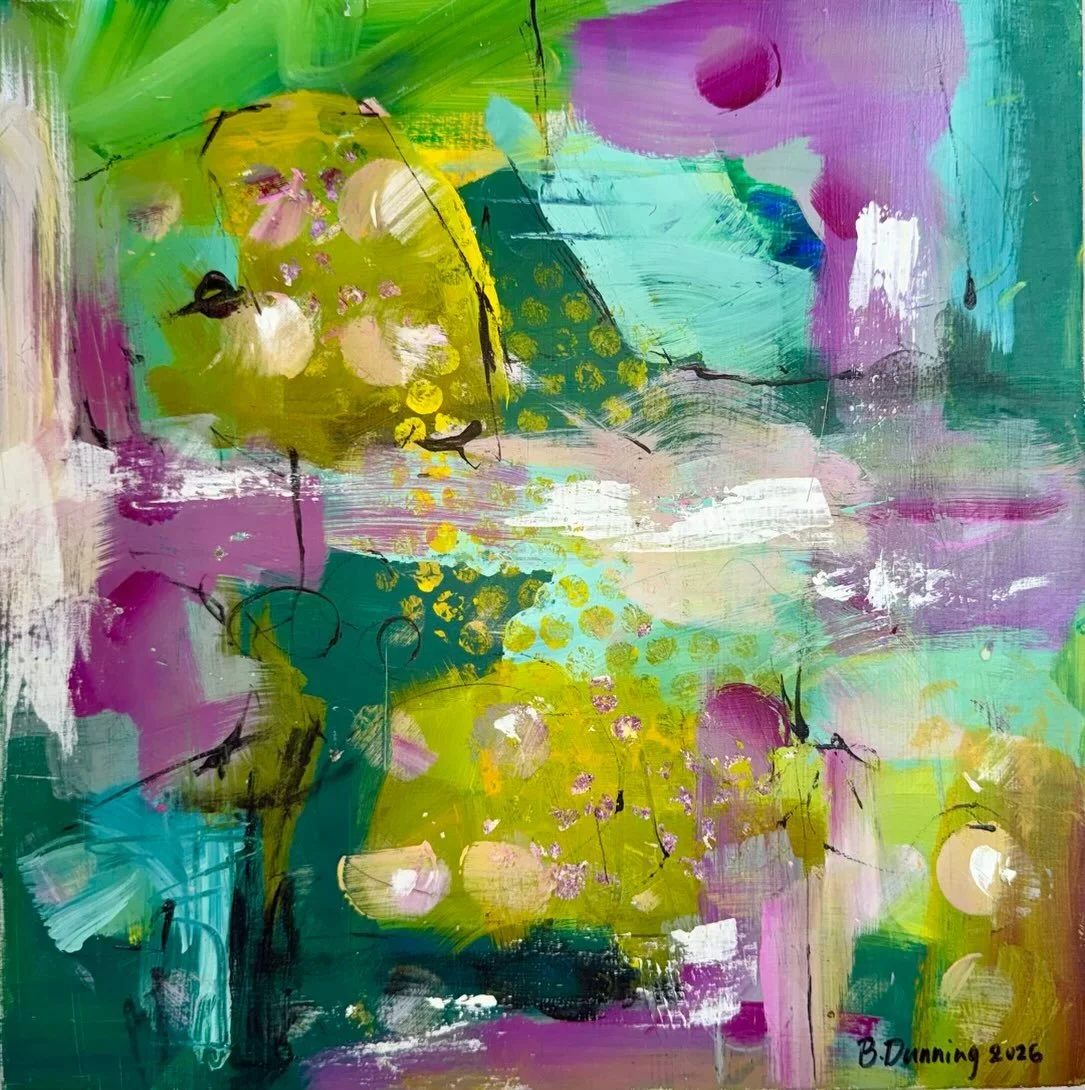 I did this painting after my series. I really felt in the flow and that I was inspired at the end of the day on the 5th of July. I love how intuitively this piece came together. CVP 2026 really has raised the bar on my work and my process. Looking fo