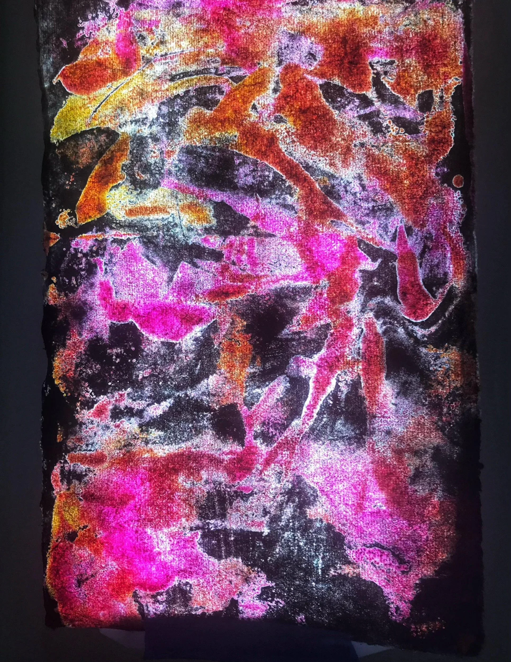 monotype print backlit