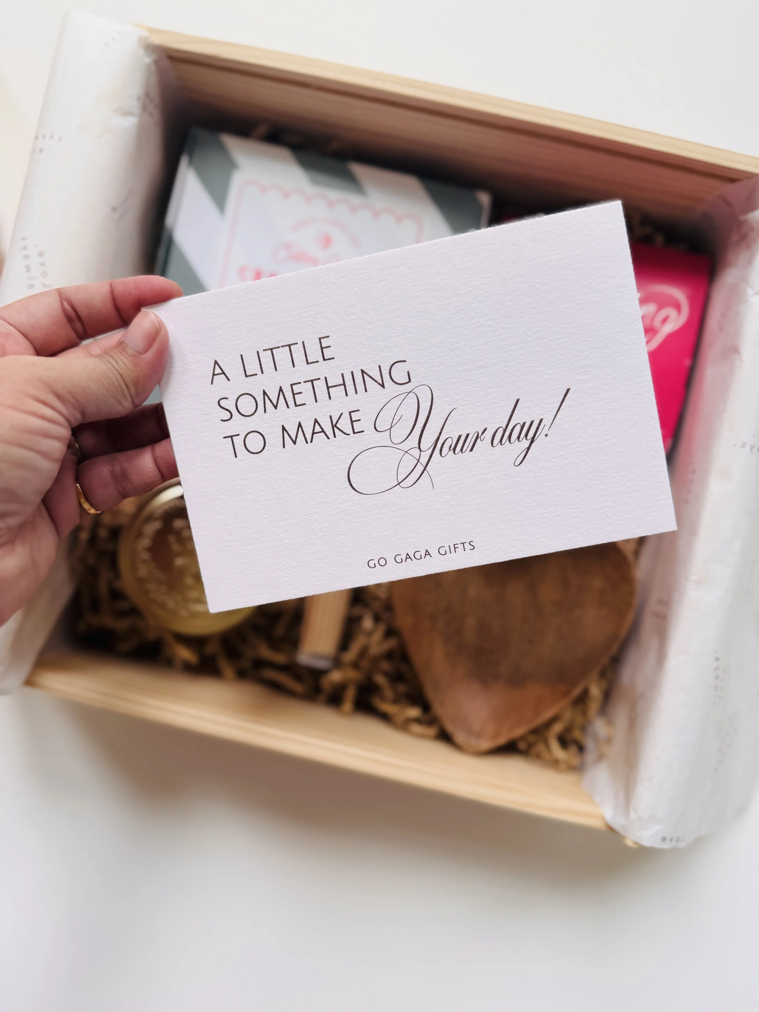 Personalized heirloom gift box with keepsake details and luxury Go Gaga packaging