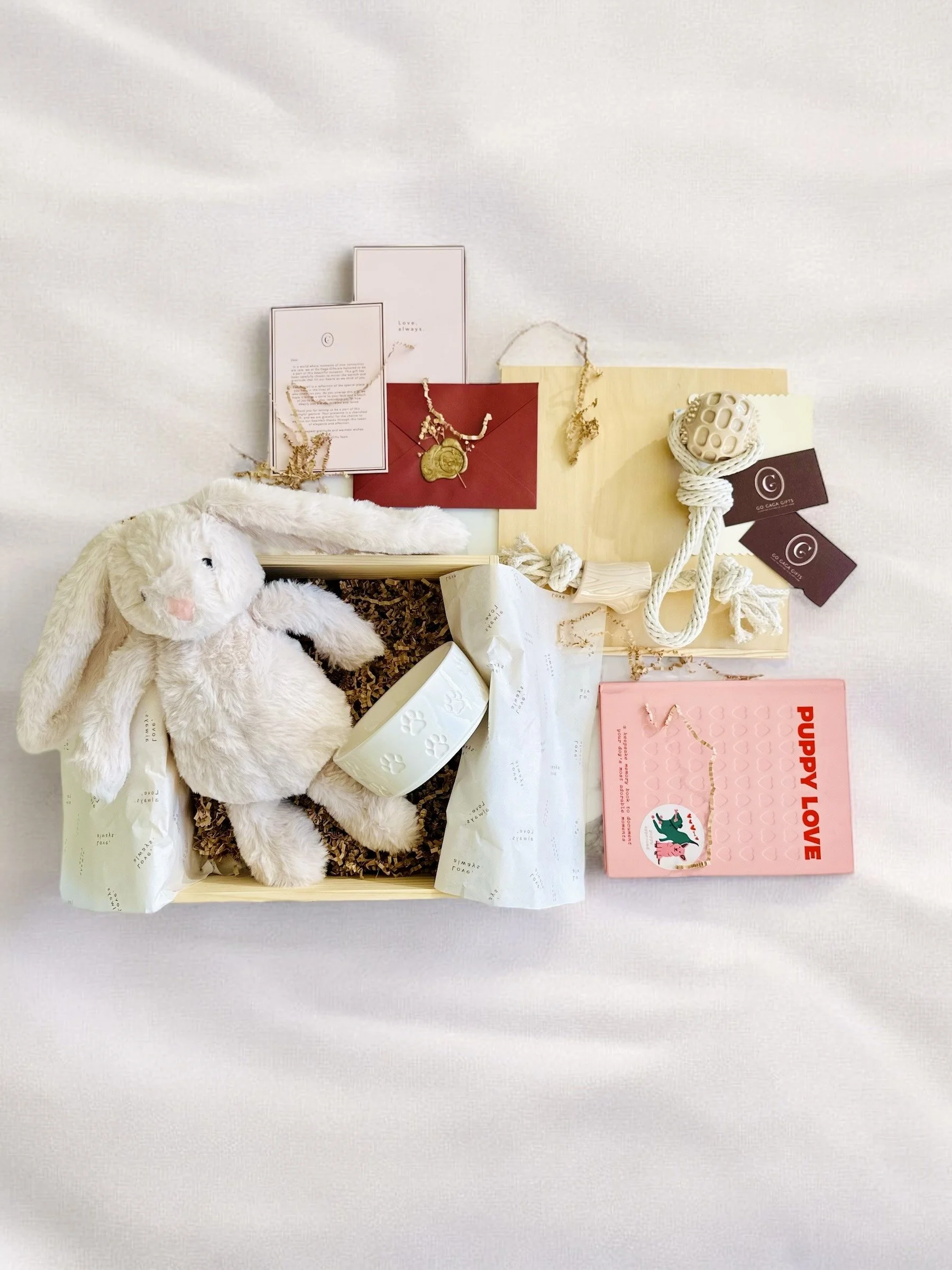 Furry Tales Treasure Box puppy love gift box with thoughtful gifts for pets and pet parents
