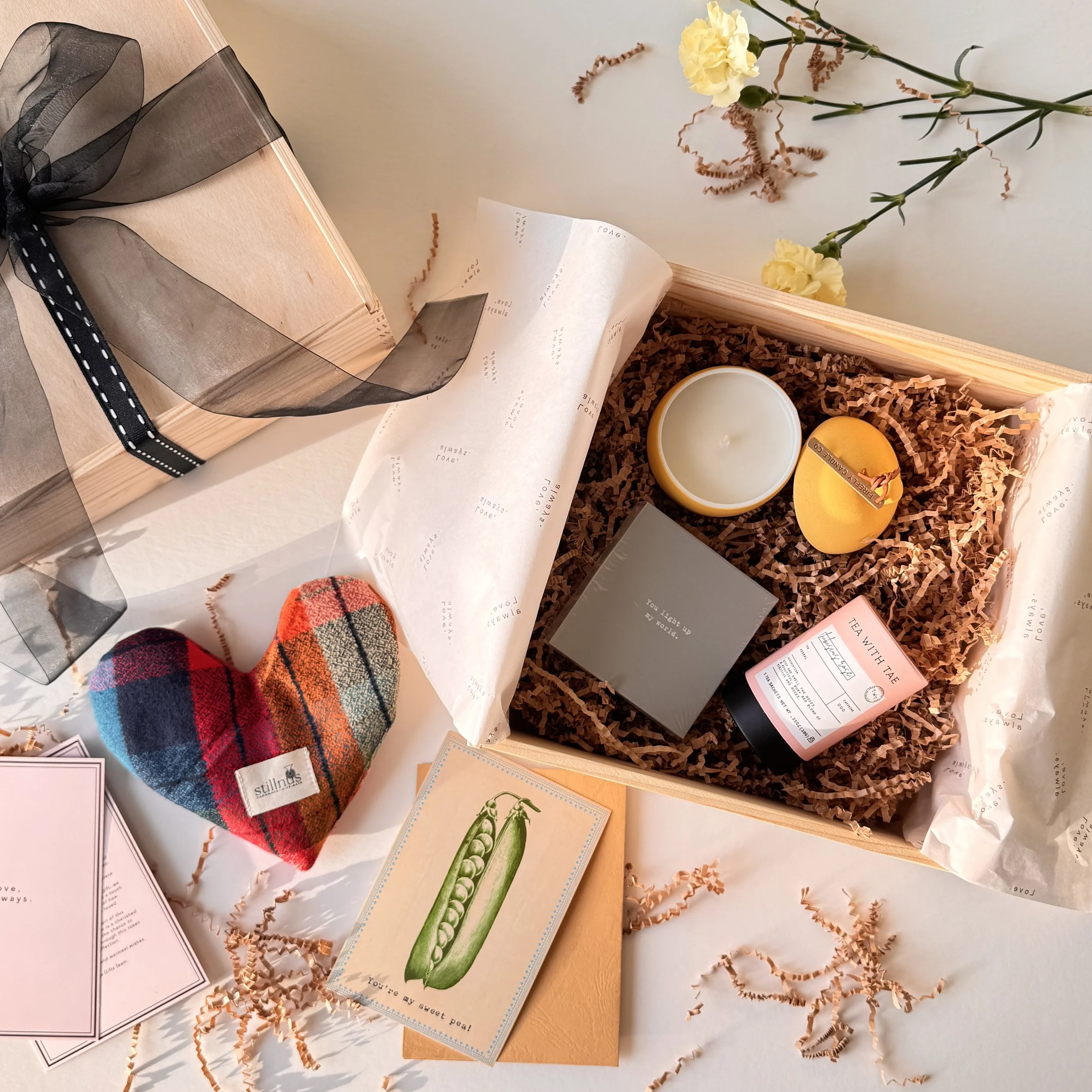 Cozy self-care gift set for her with soft keepsakes and thoughtful Go Gaga details