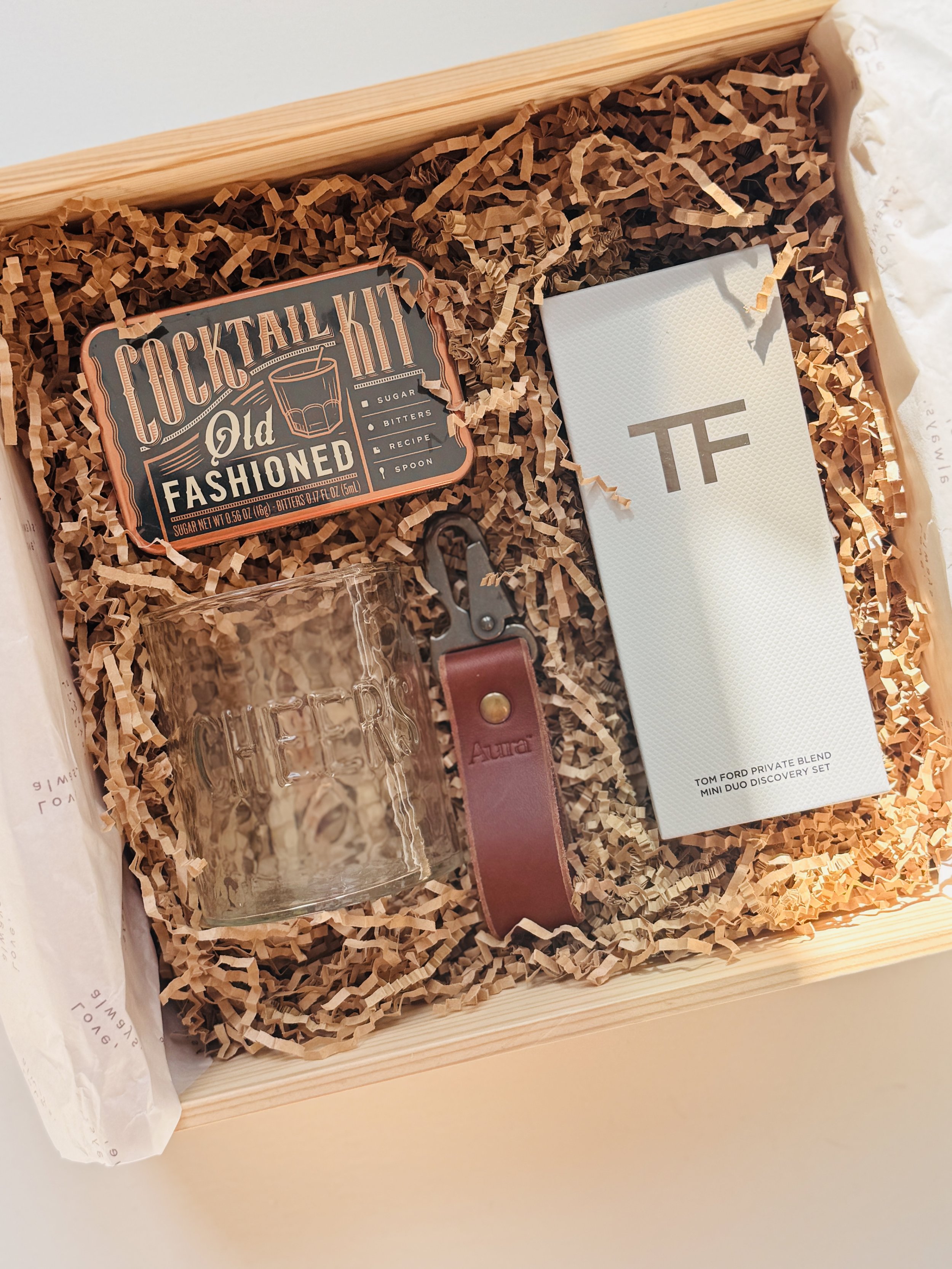 The Old Fashioned Box Valentine's gift for him with cocktail-inspired luxury gift details