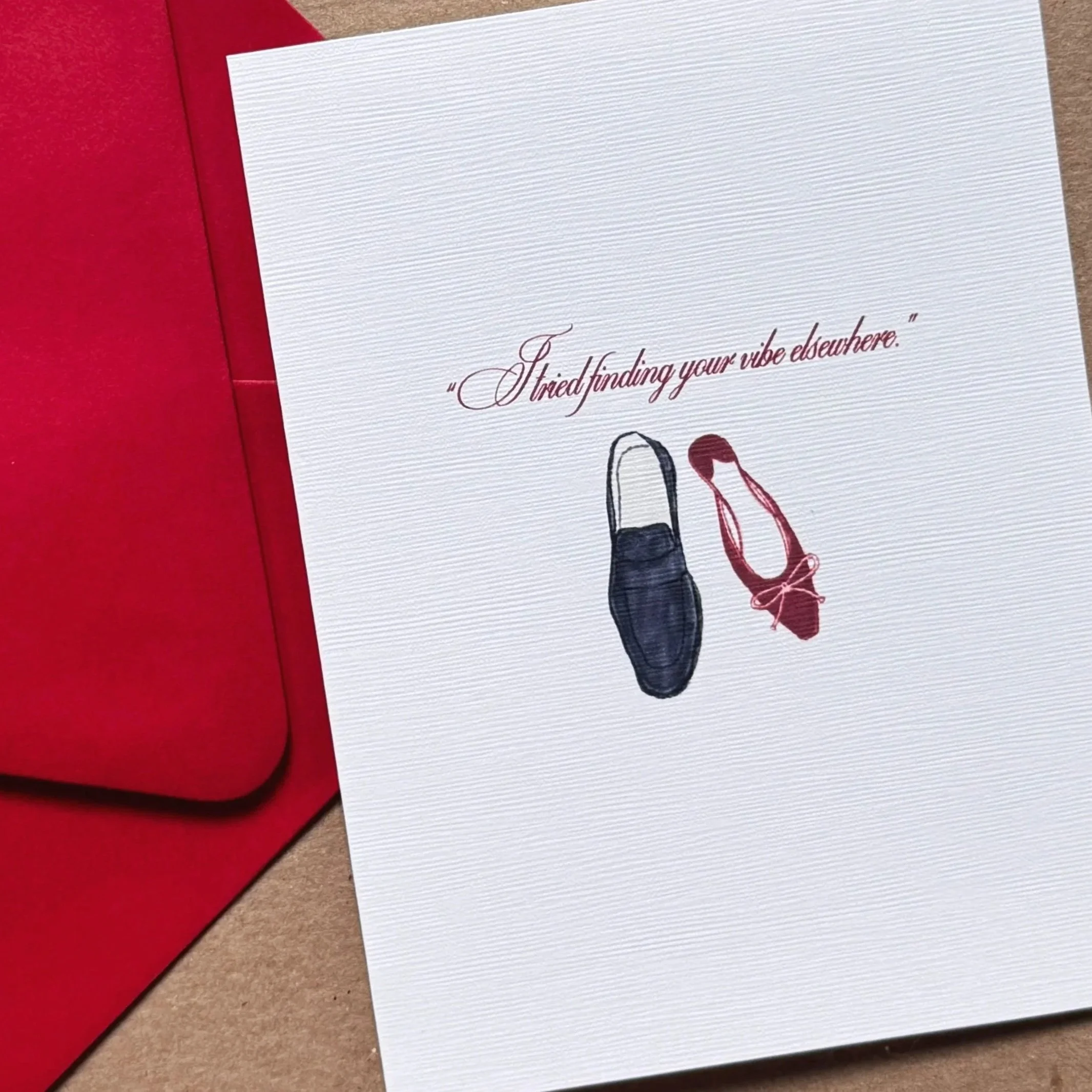 Fashion-forward Valentine's Day card with Your Vibe Only message and modern design